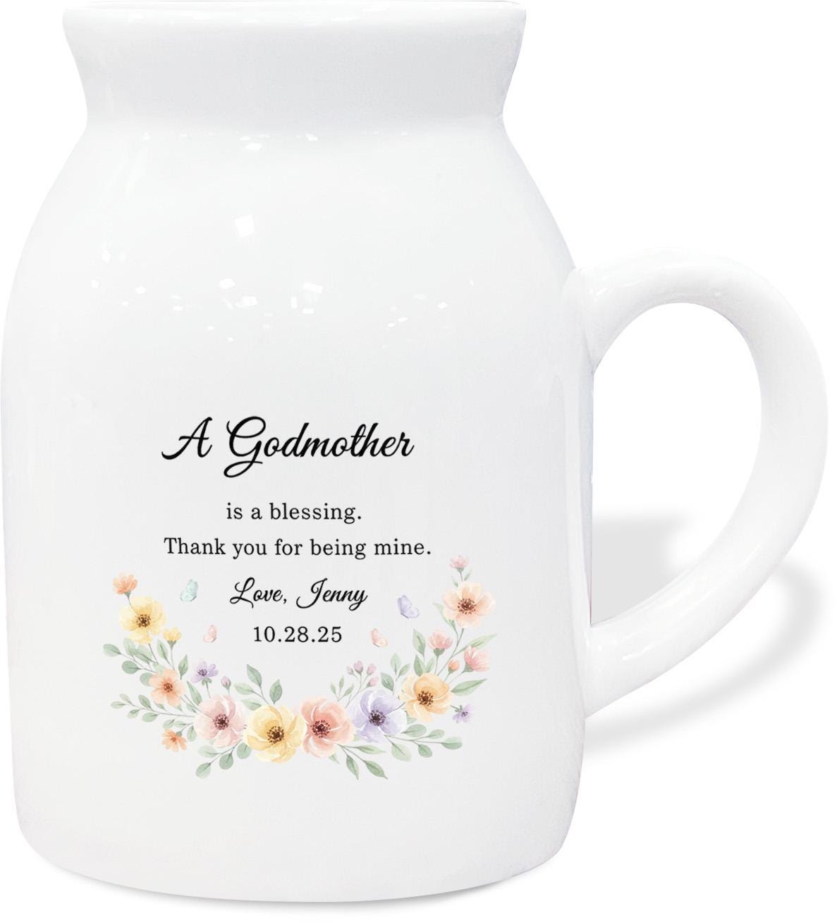 Godmother Blessing Flower Vase - Personalized Godparent Thank You Gift image 4