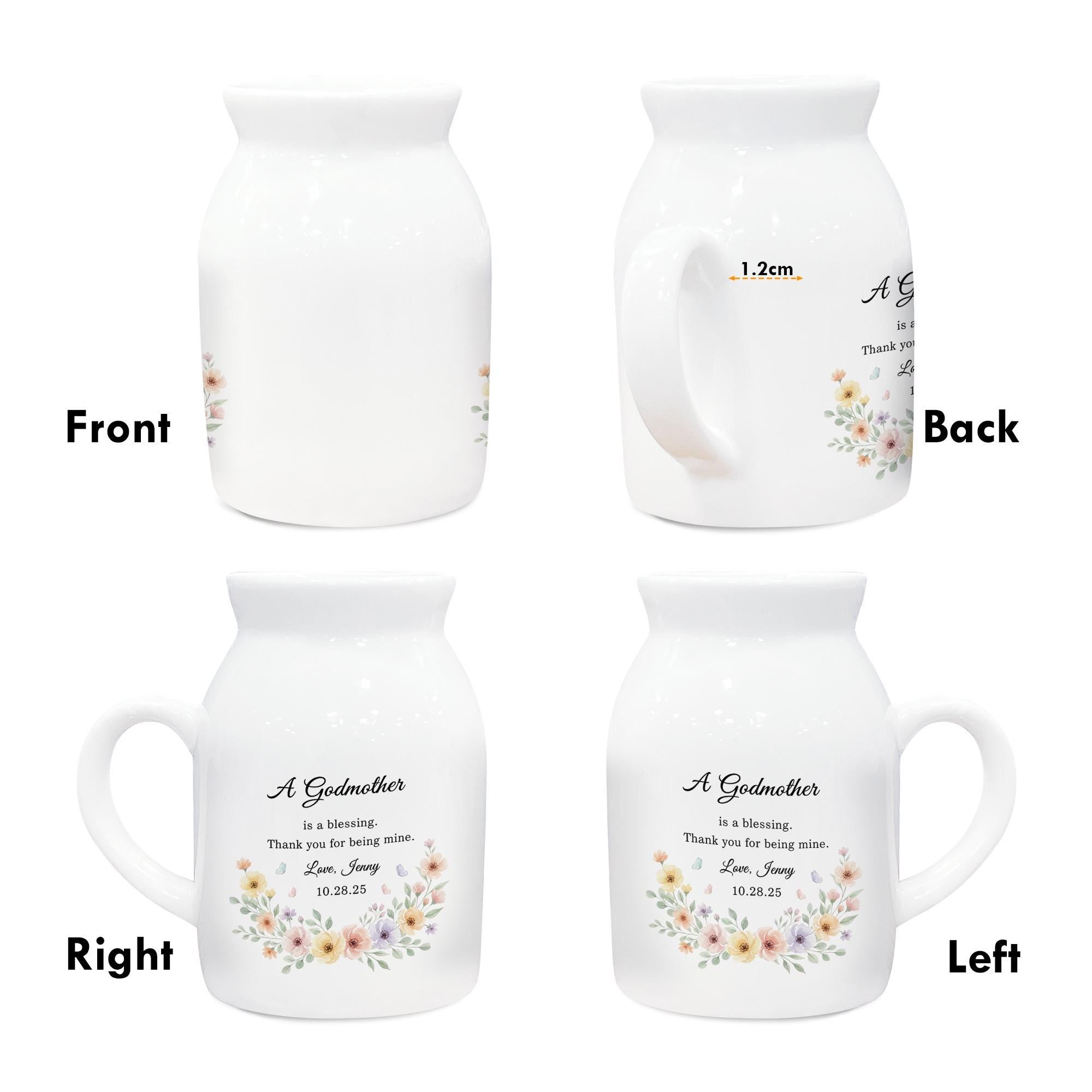 Godmother Blessing Flower Vase - Personalized Godparent Thank You Gift image 3