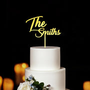 Custom Acrylic Family Name Wedding Cake Topper image 1