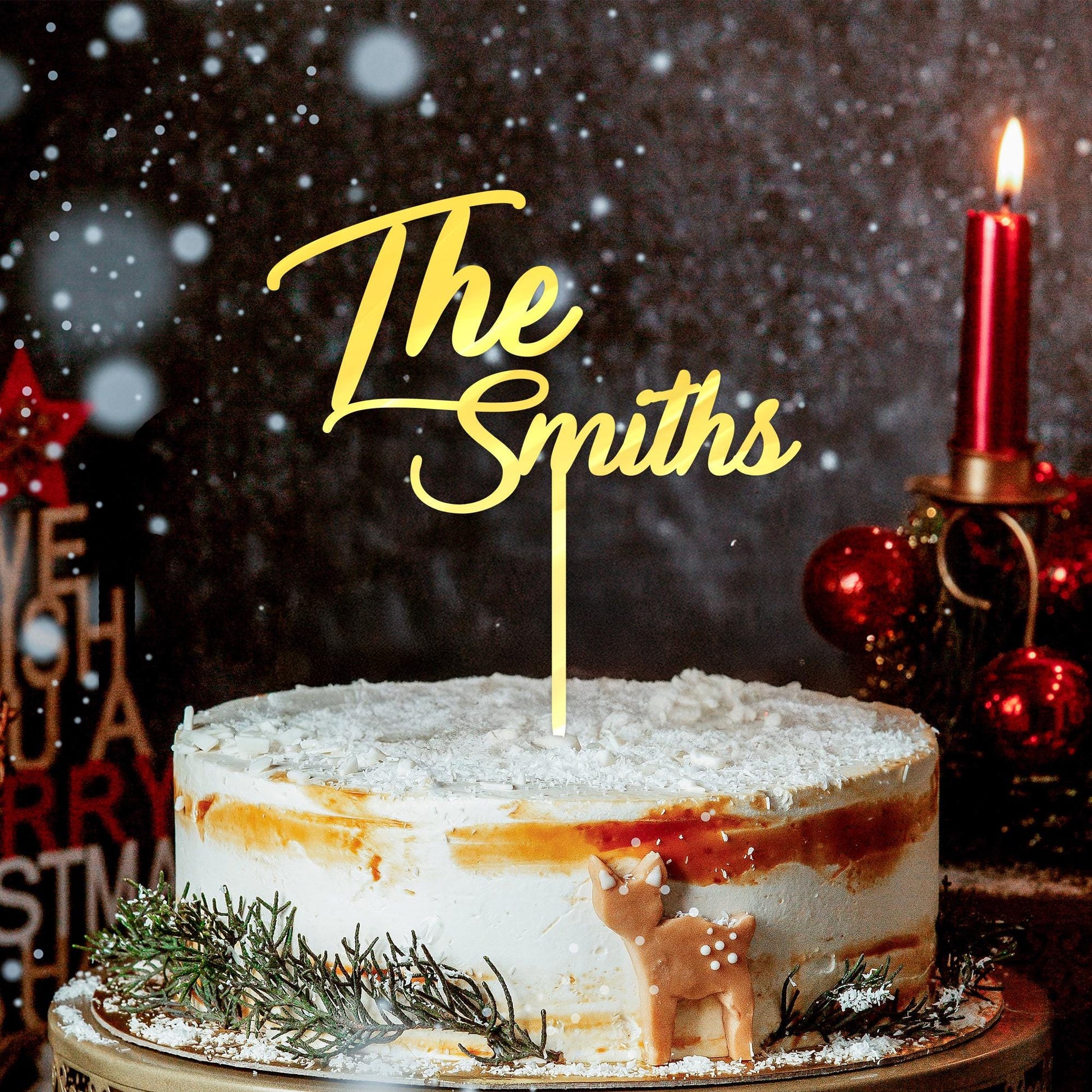 Custom Acrylic Family Name Wedding Cake Topper image 4