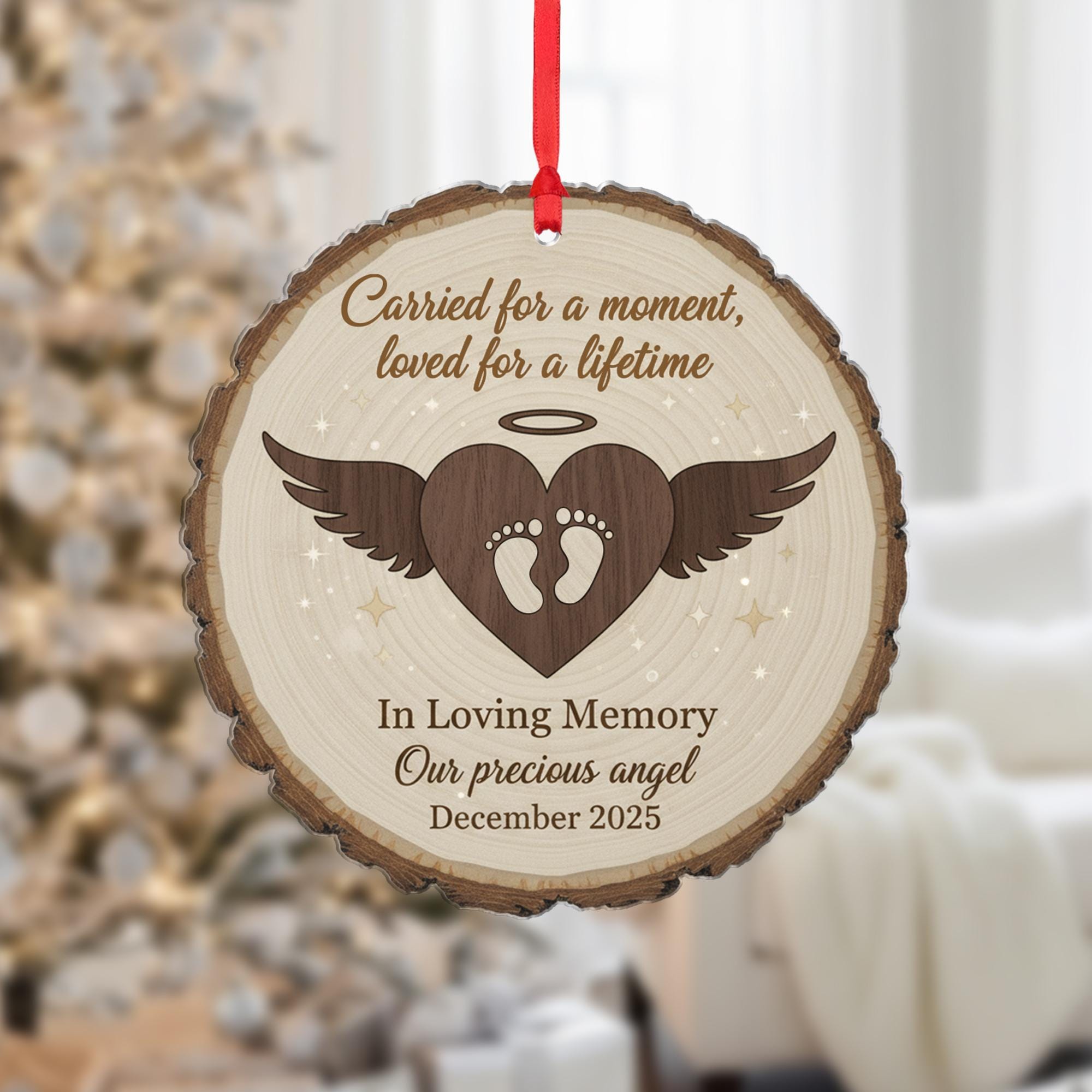 Personalized Memorial Angel Ornament: In Loving Memory Tree Keepsake image 1