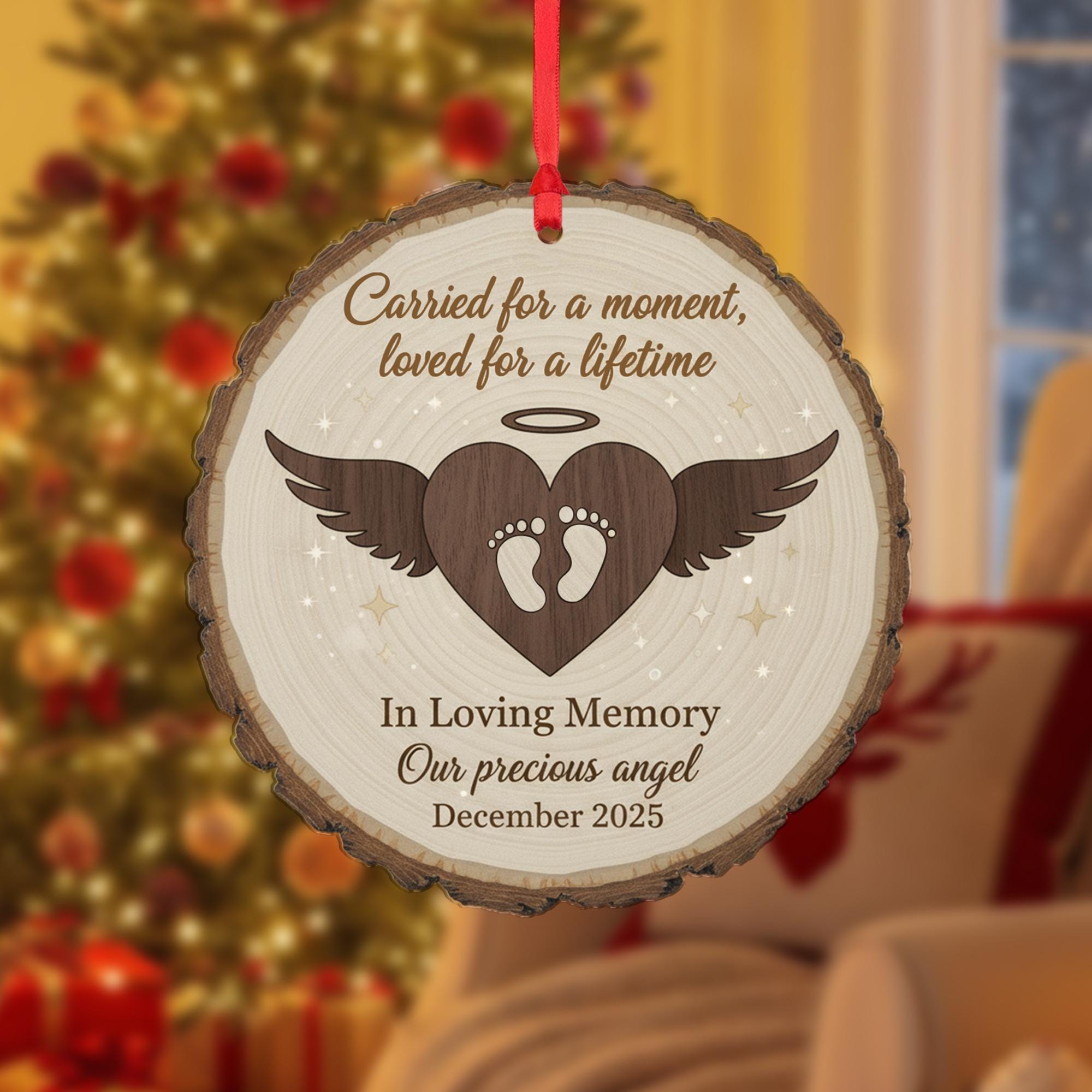 Personalized Memorial Angel Ornament: In Loving Memory Tree Keepsake image 2