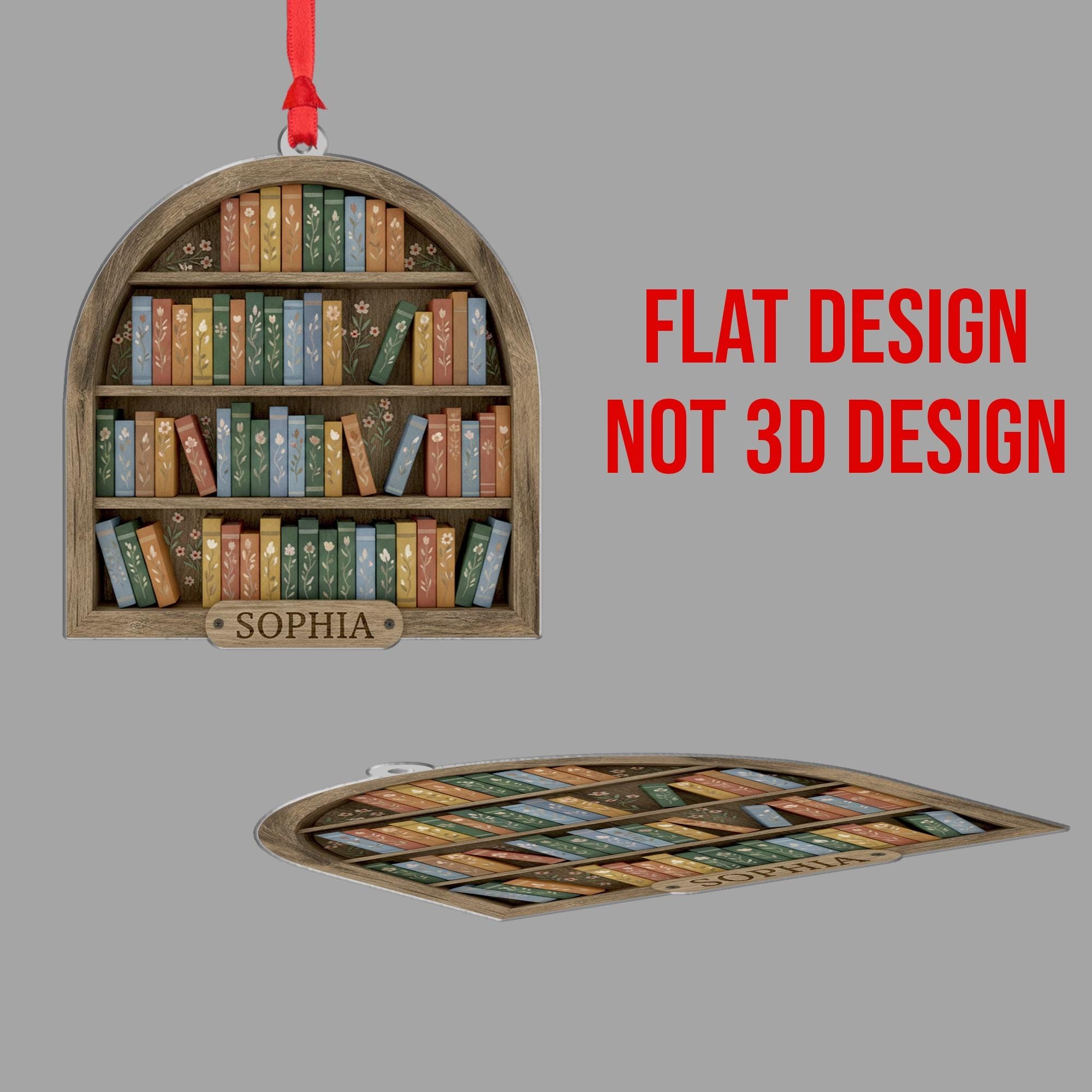 Personalized Book-Shelf Ornament: Unique Gift for Book Lovers image 7