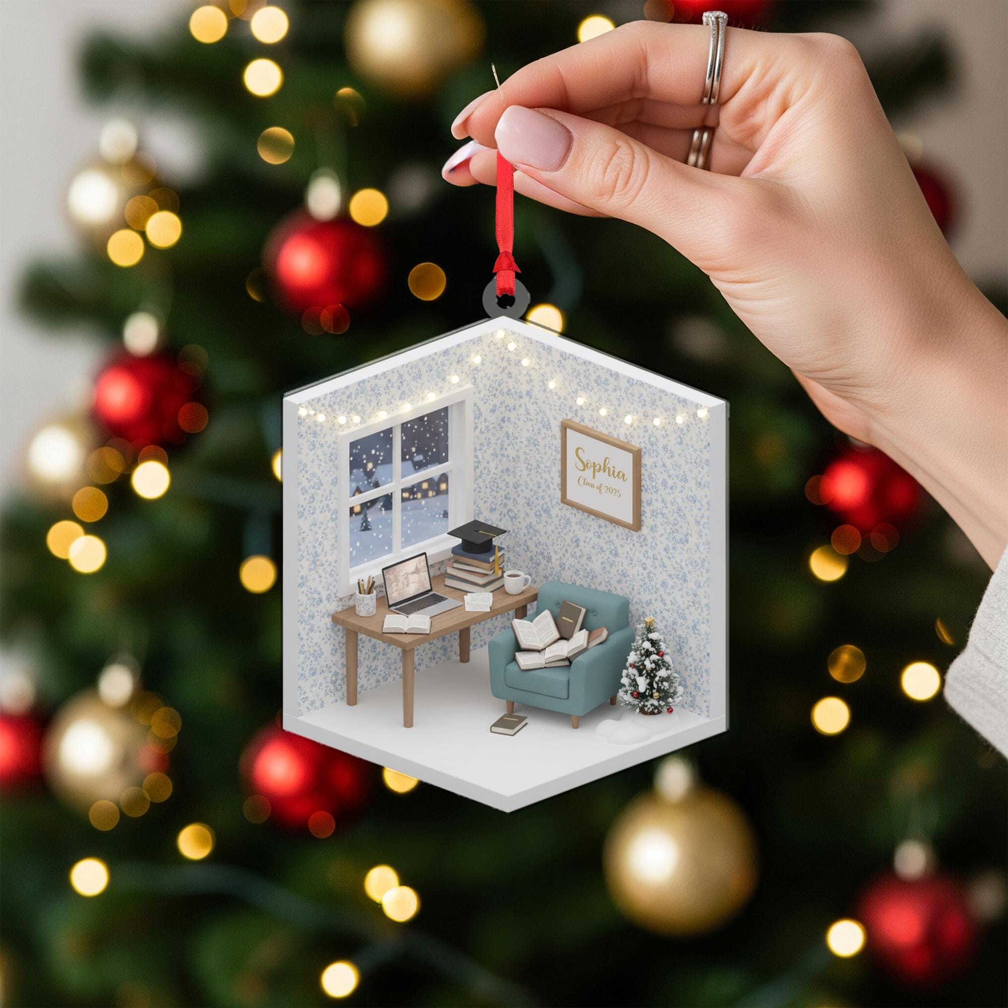 Personalized Dorm Room Ornament College Student Study Desk Graduation Keepsake image 7