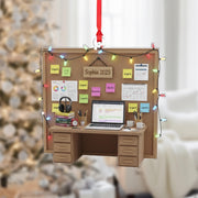 Personalized Home Office Ornament Desk Corkboard Worker Student Keepsake image 1