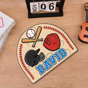 Personalized Baseball Puzzle - Wooden Name Toy Gift, Custom Sports Jigsaw for Kids, Christmas Gifts image 1