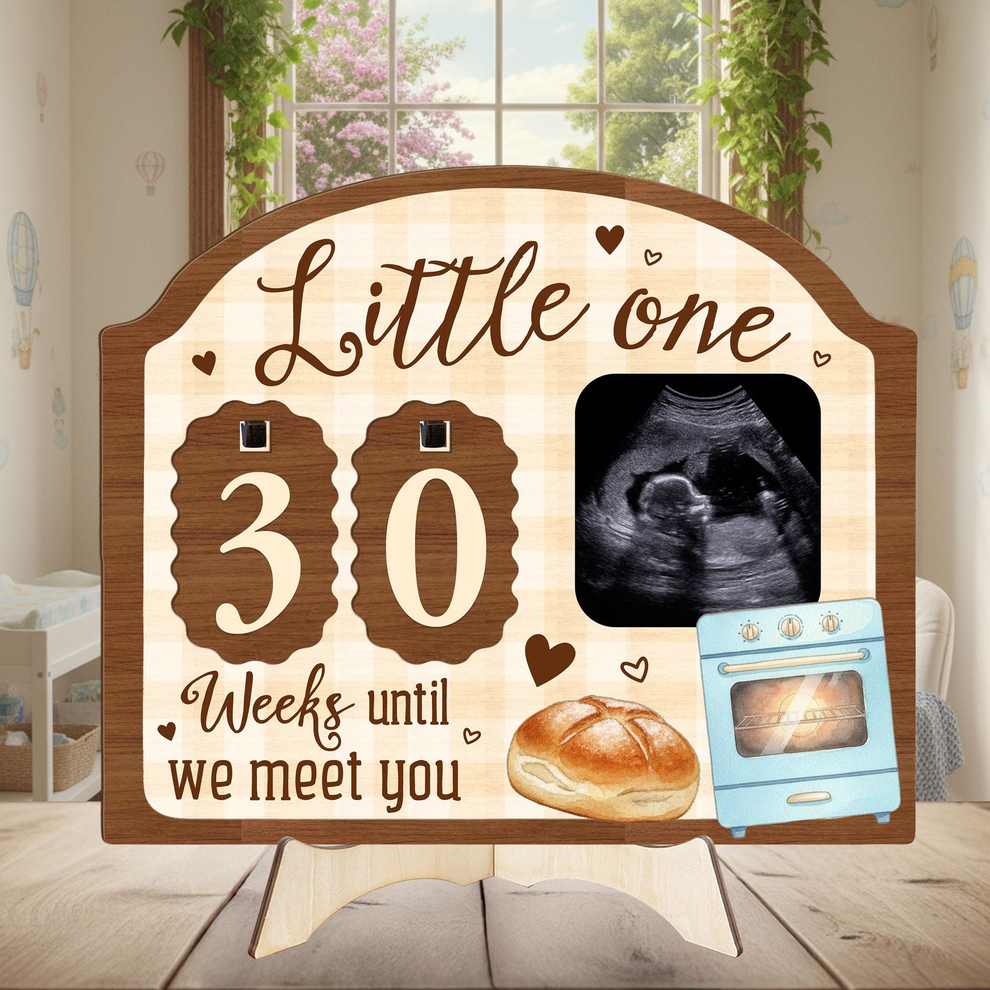 Custom Ultrasound Countdown Gift for Expecting Parents: Kitchen Decor Baby Reveal image 3