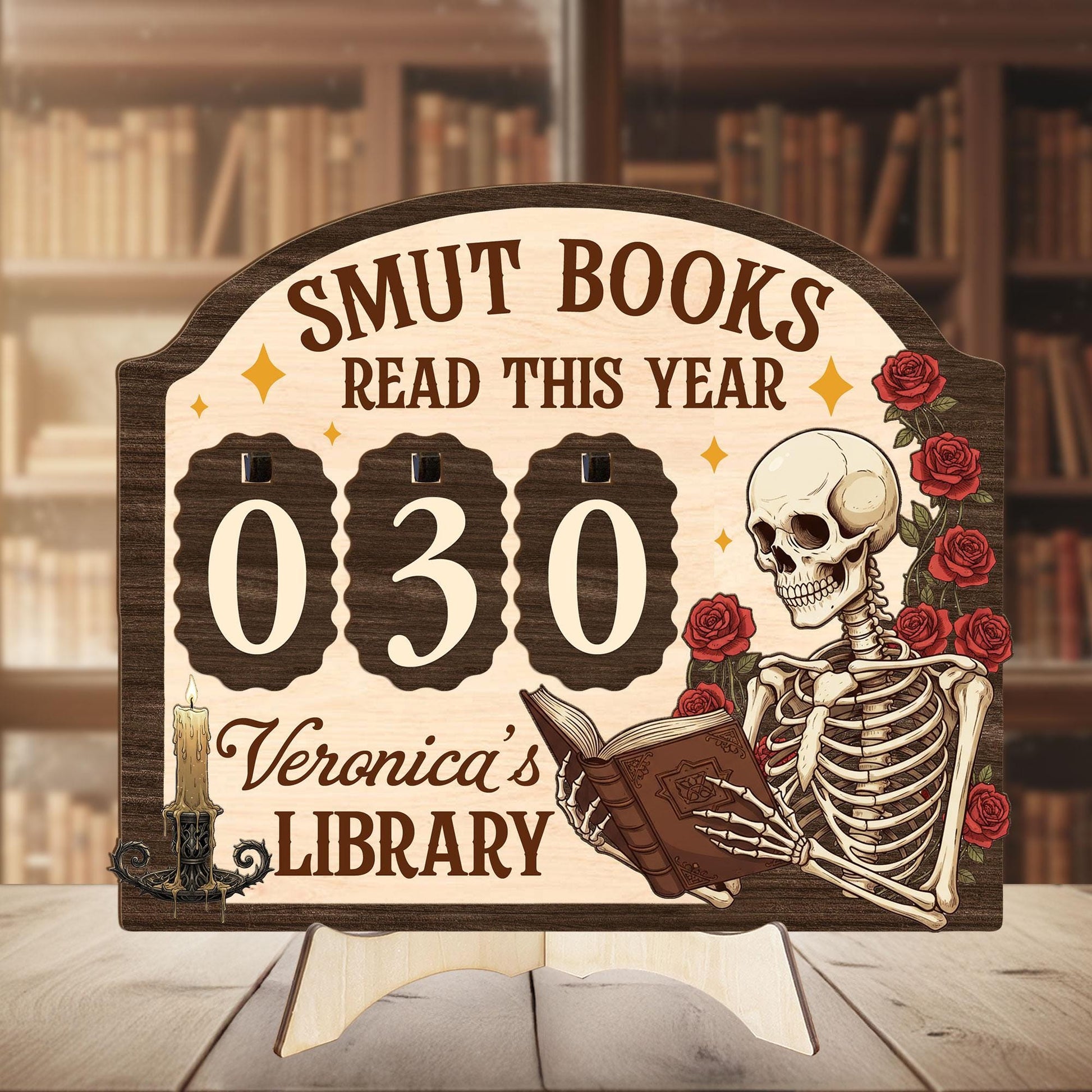 Funny Custom Smut Book Tracker Sign: Reading Tracker Wall Decor image 4