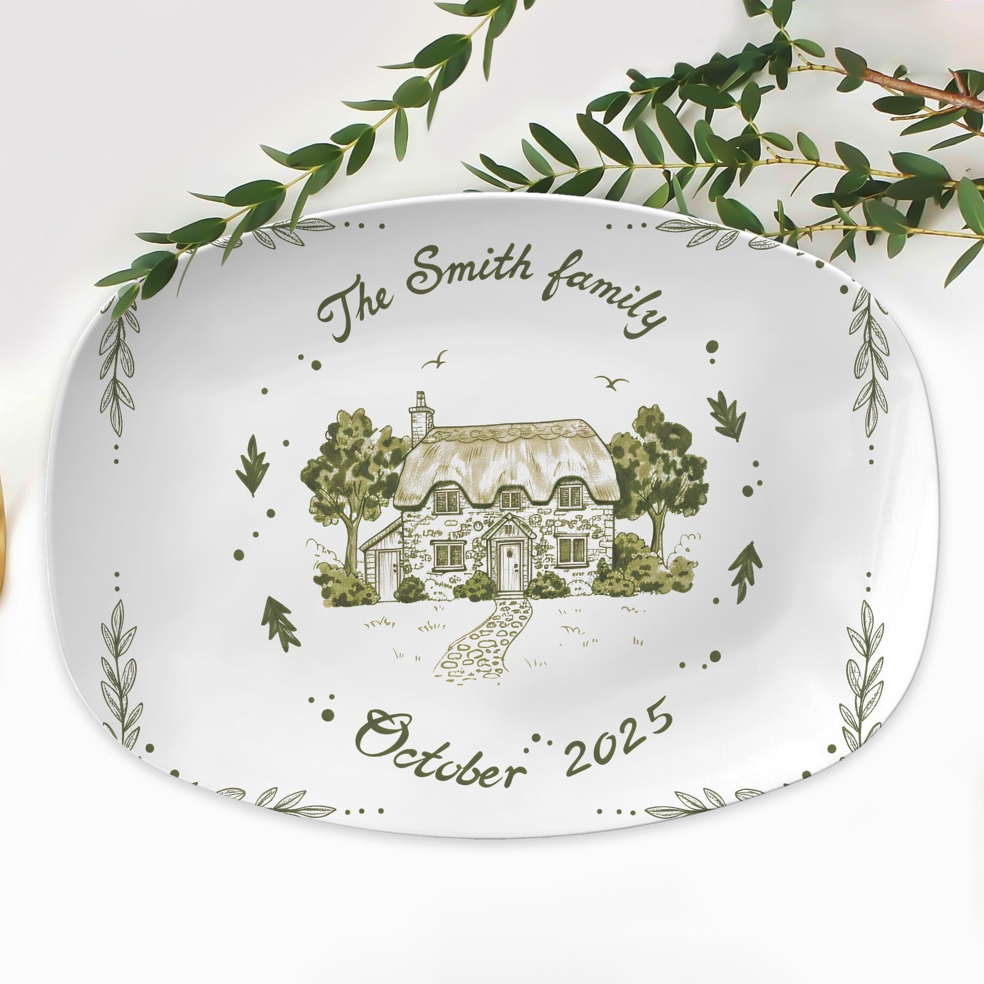 Custom House Platter: Personalized Cottage Plate | Y2K Style Plate decor only image 4