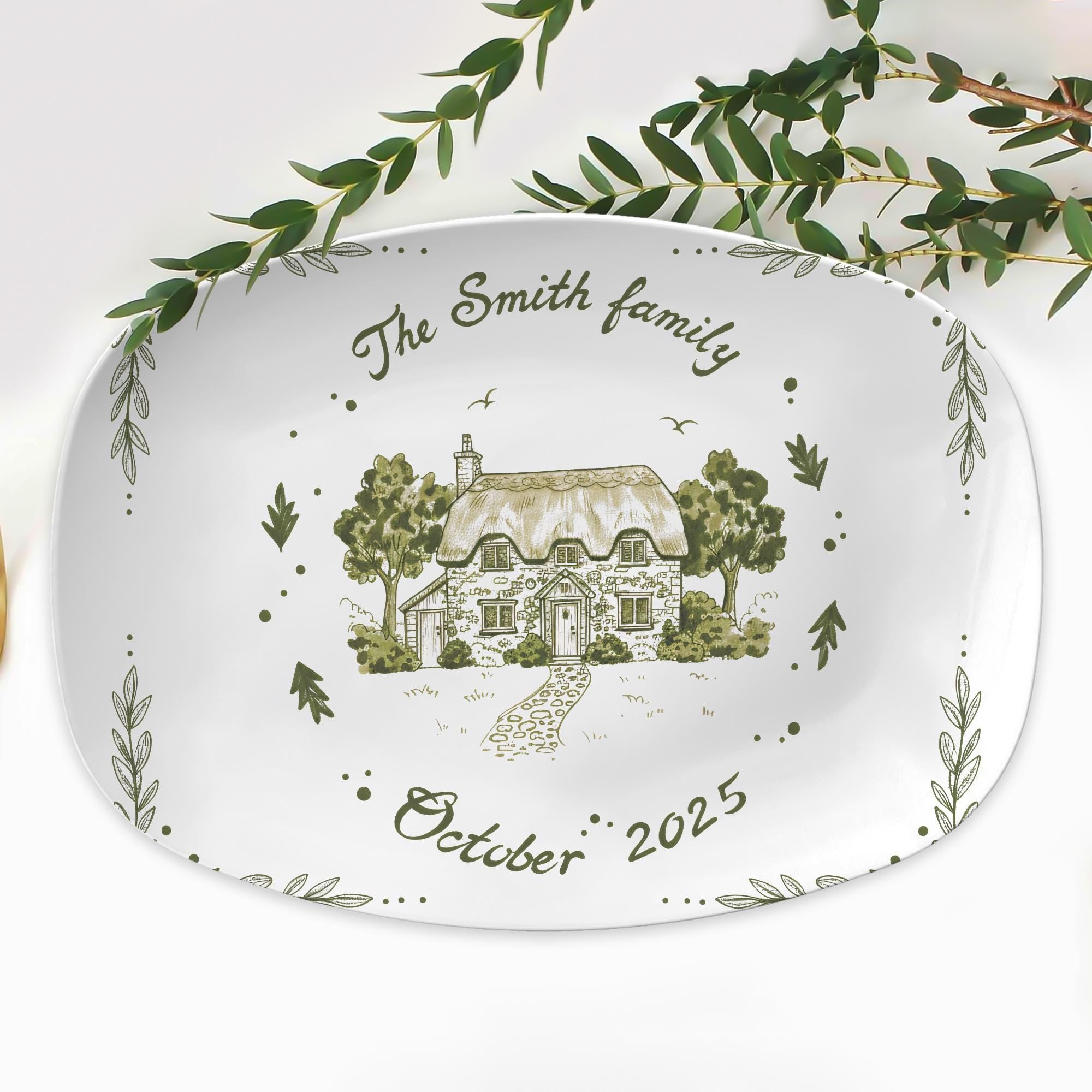 Custom House Platter: Personalized Cottage Plate | Y2K Style Plate decor only image 4