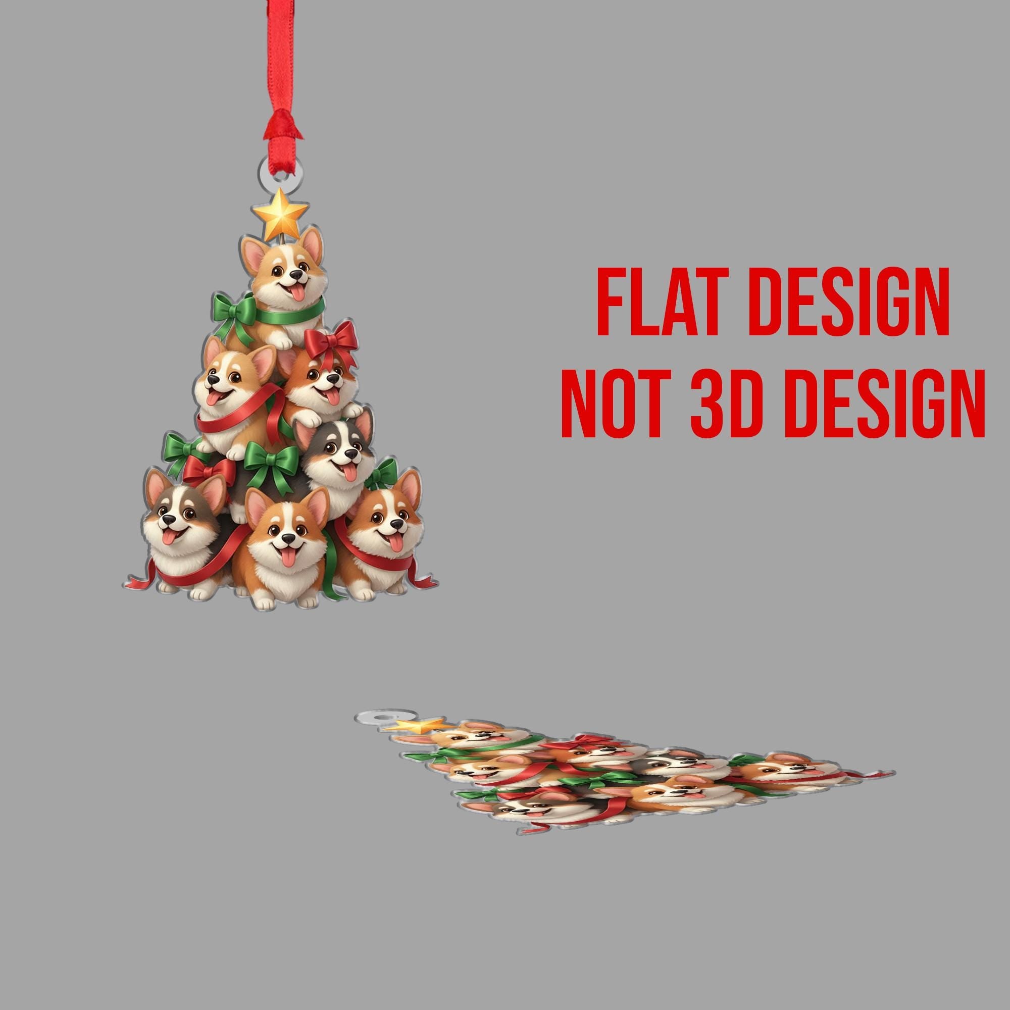 Corgi Christmas Tree Ornament: Corgi Lover Gift, Dog Mom, Pet Owner Keepsake image 3