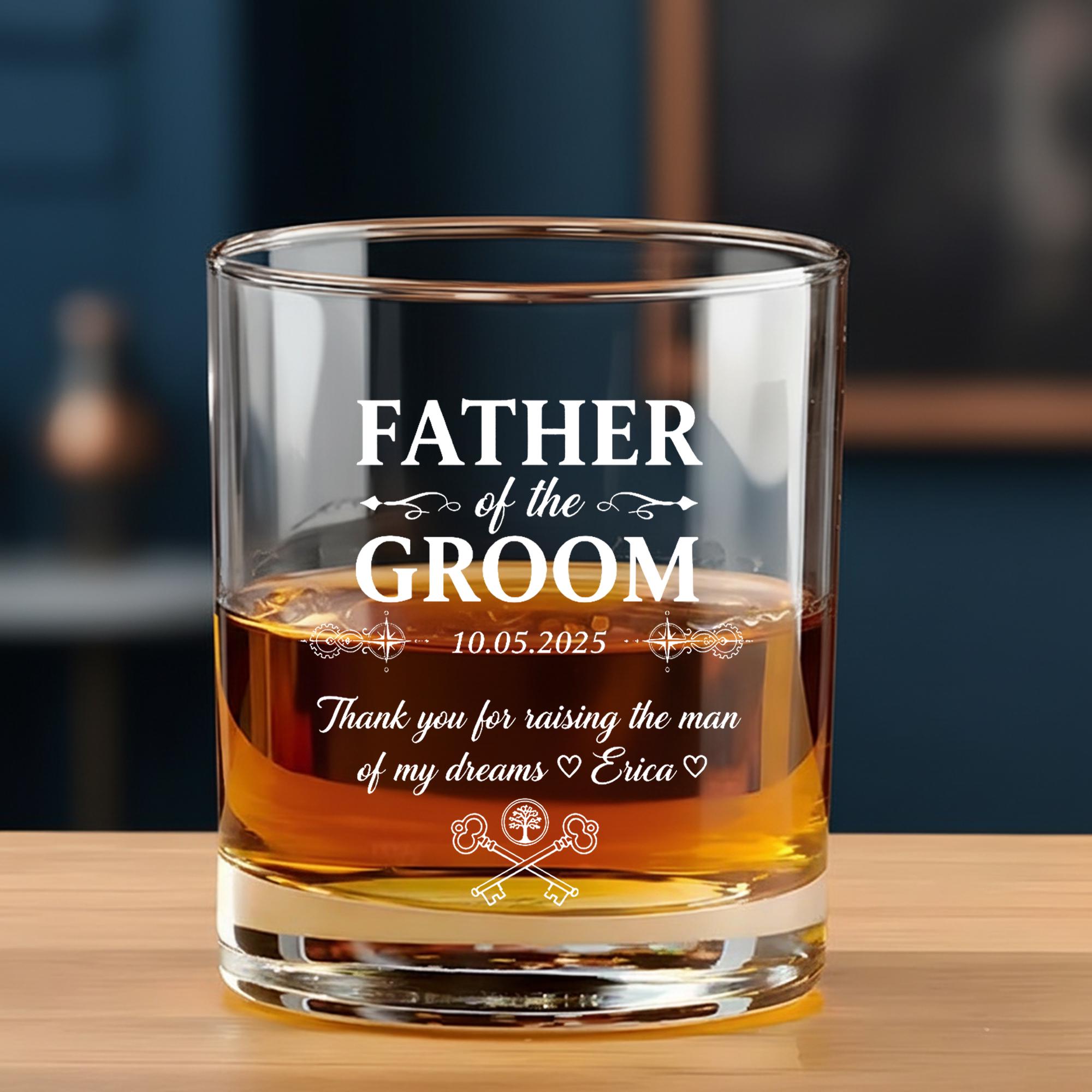 Father of the Groom Whiskey Glass - Custom Wedding Date image 5