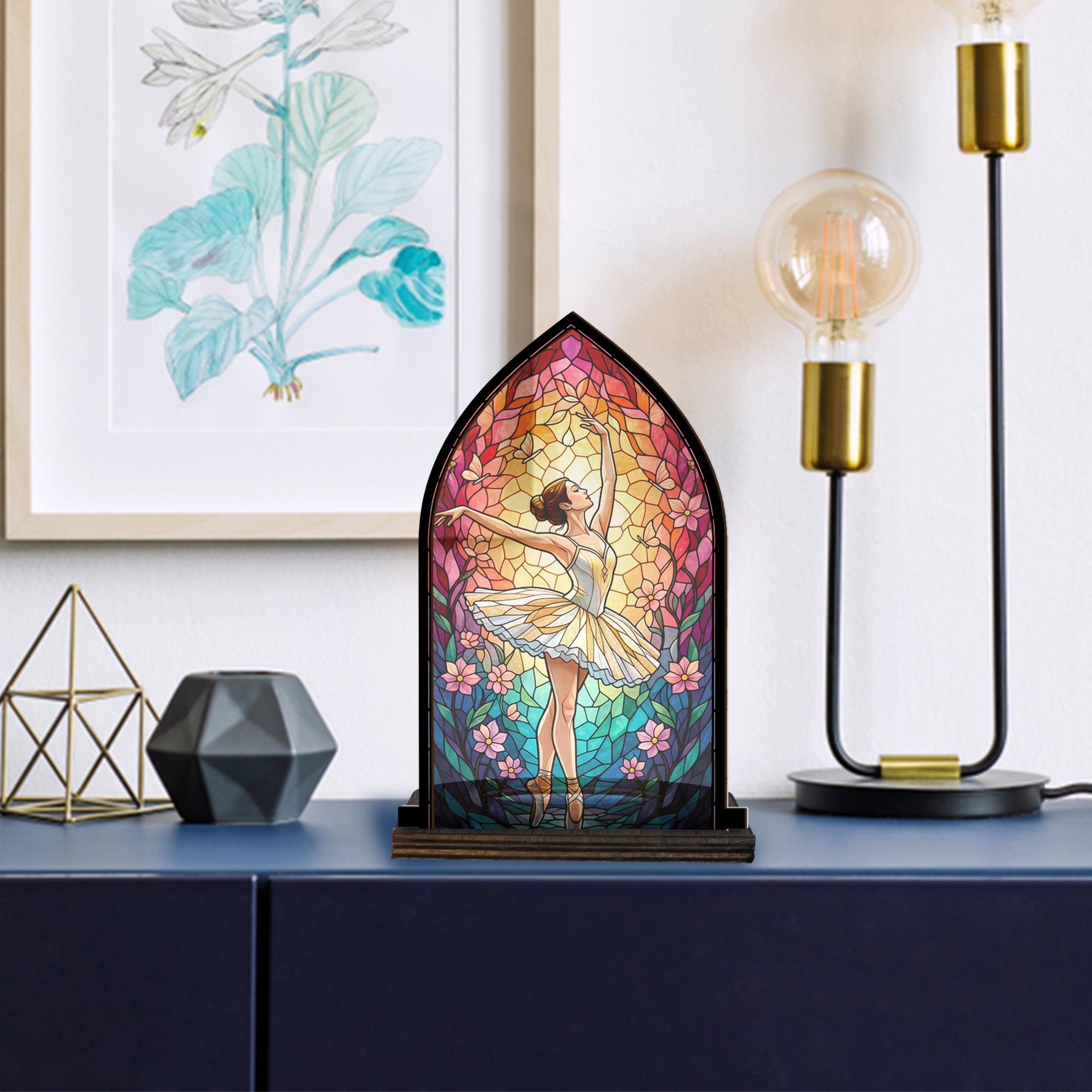 Wooden Candle Holder Arched Lantern Stand – Ballet Dancer Gift Accent Decor image 4