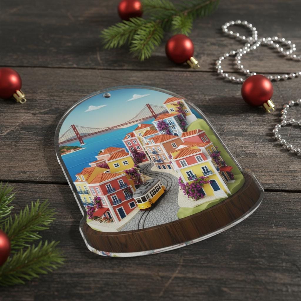 Portugal Travel Ornament 2025: Personalized Beach Adventure Keepsake with Name image 5