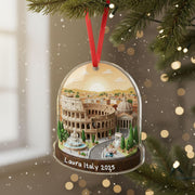 Italy Travel Ornament 2025: Personalized Adventure Keepsake with Name & Destination City image 1