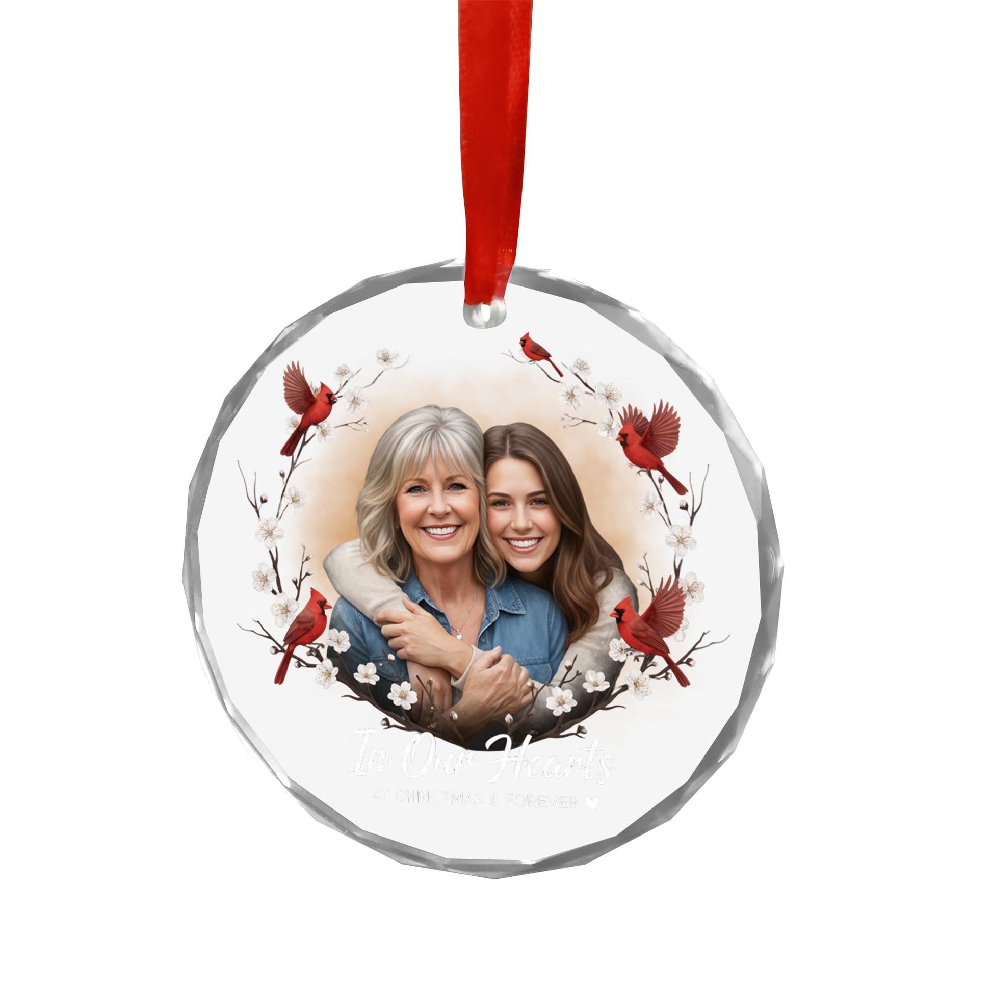 Personalised Glass Memorial Ornament: Custom Photo Keepsake image 6