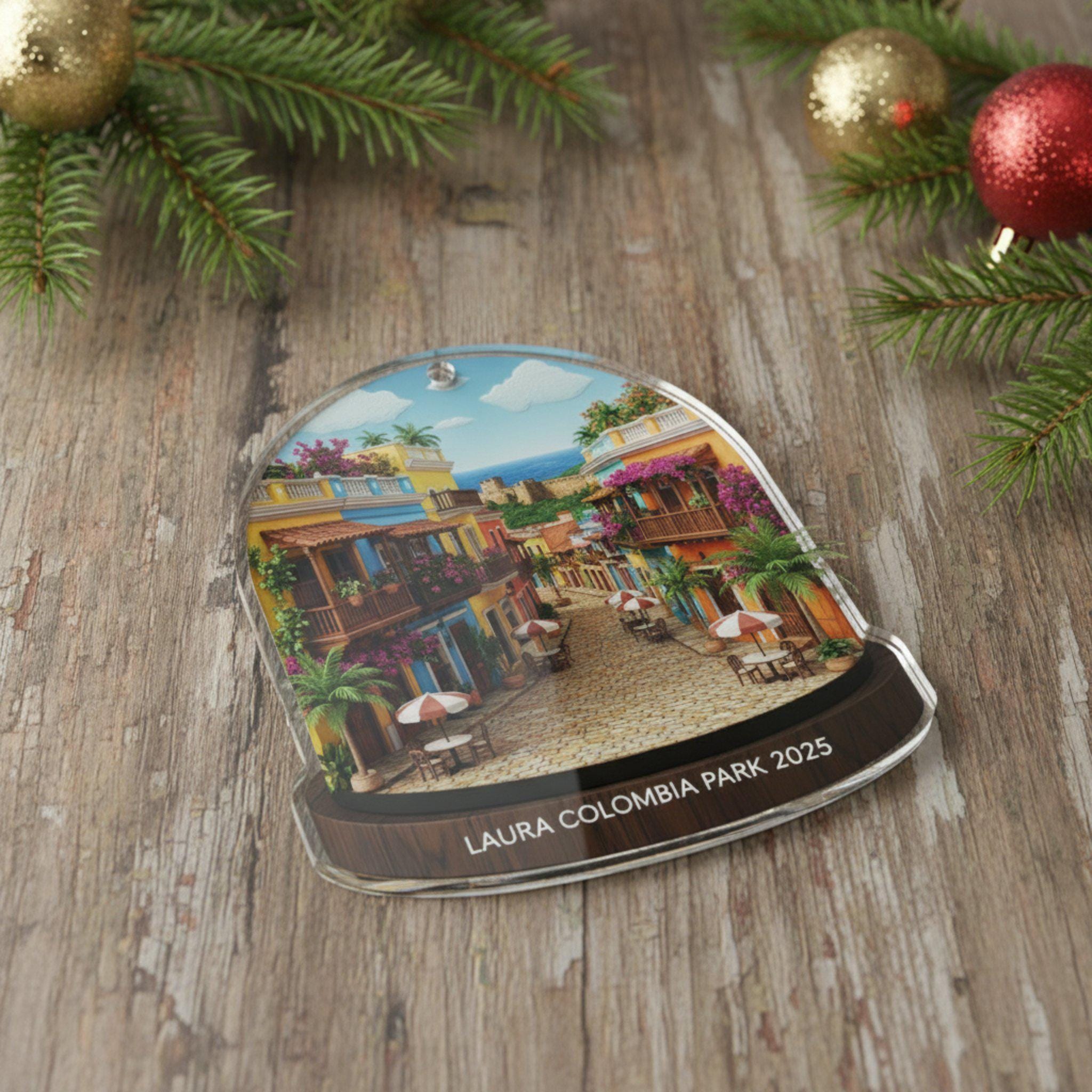 Colombia Travel Ornament 2025: Personalized Adventure Keepsake with Name & Destination image 2