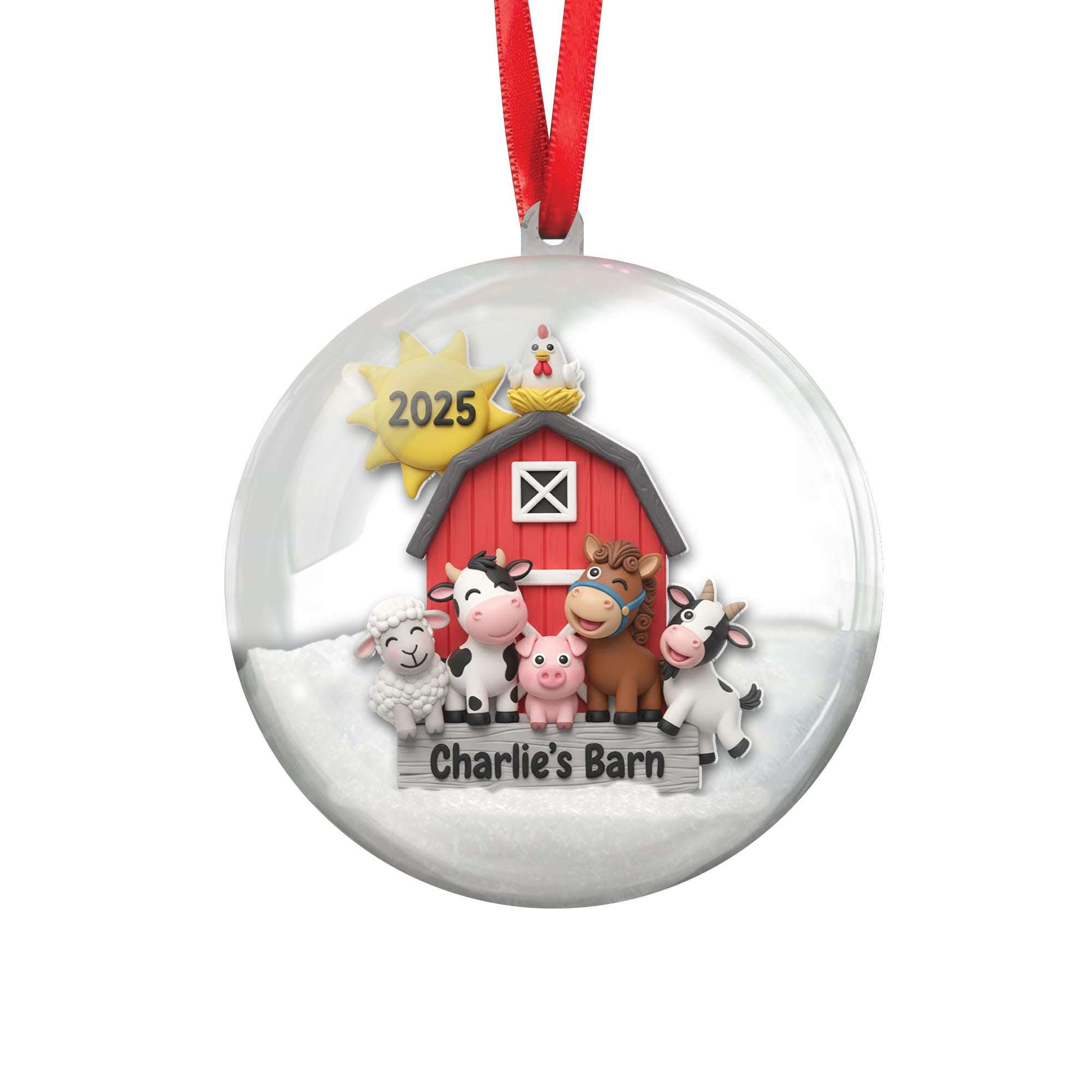 Custom Farm Animal Ornament – Personalized Barn Keepsake Gift for Kids & Families image 5