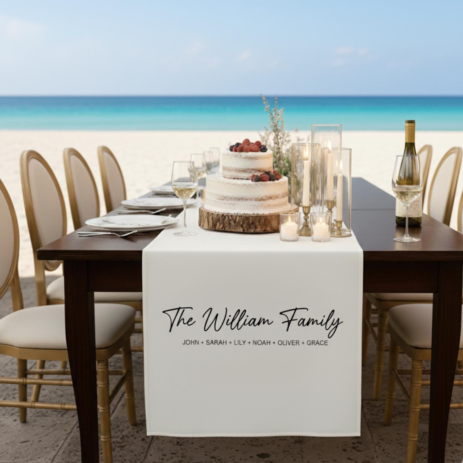 Custom Family Table Sign: Personalized Name Table image 3