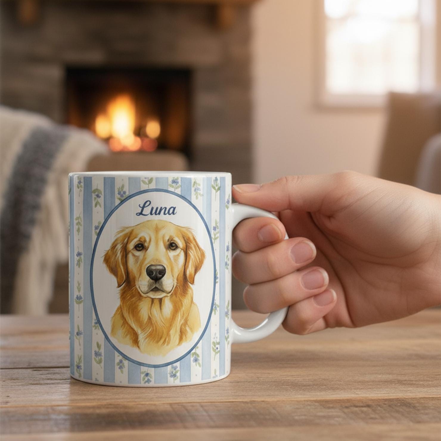 Custom Pet Portrait Mug: Personalized Dog or Cat Cup | Animal Illustration Drinkware image 4