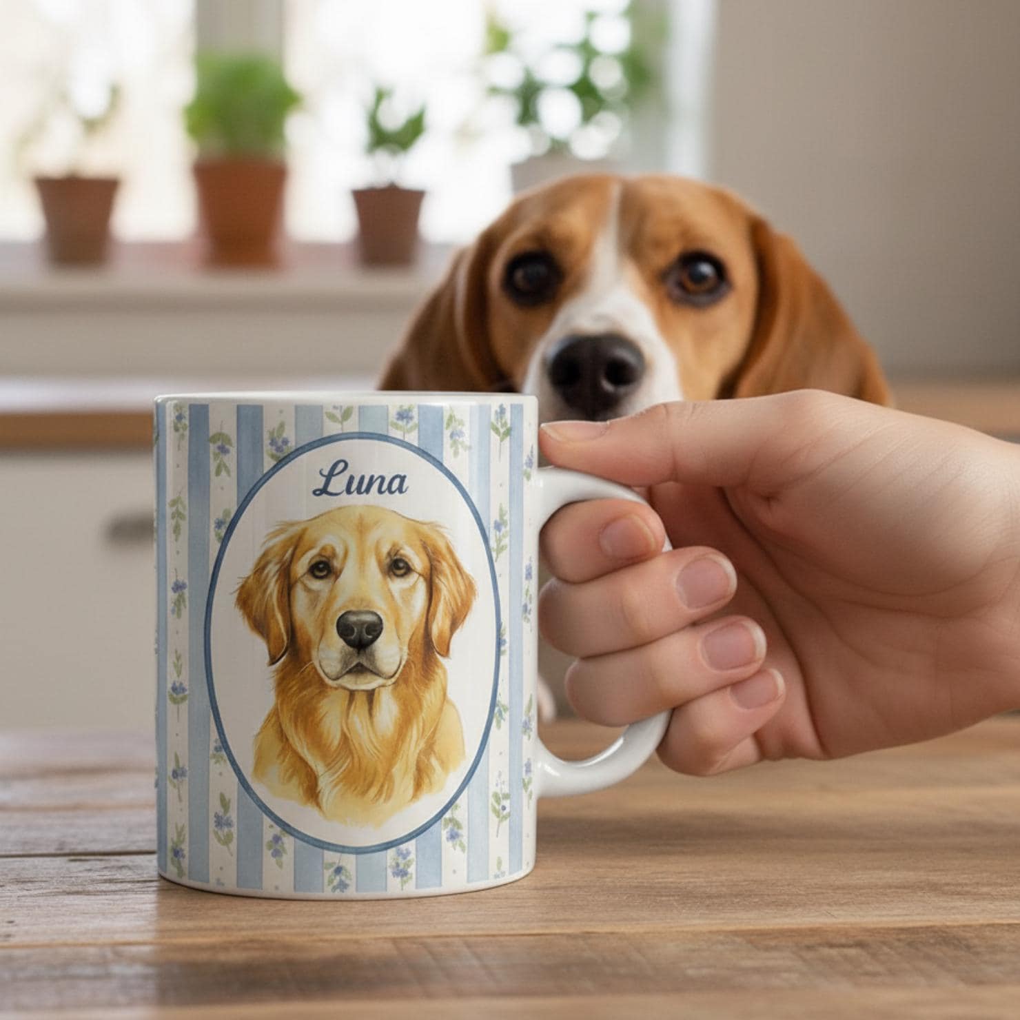 Custom Pet Portrait Mug: Personalized Dog or Cat Cup | Animal Illustration Drinkware image 5