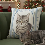 Custom Pet Portrait Pillow: Personalized Dog or Cat Throw Pillow image 1