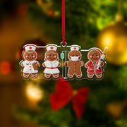Gingerbread Nurse Ornament - Medical Team Christmas Ornament image 1