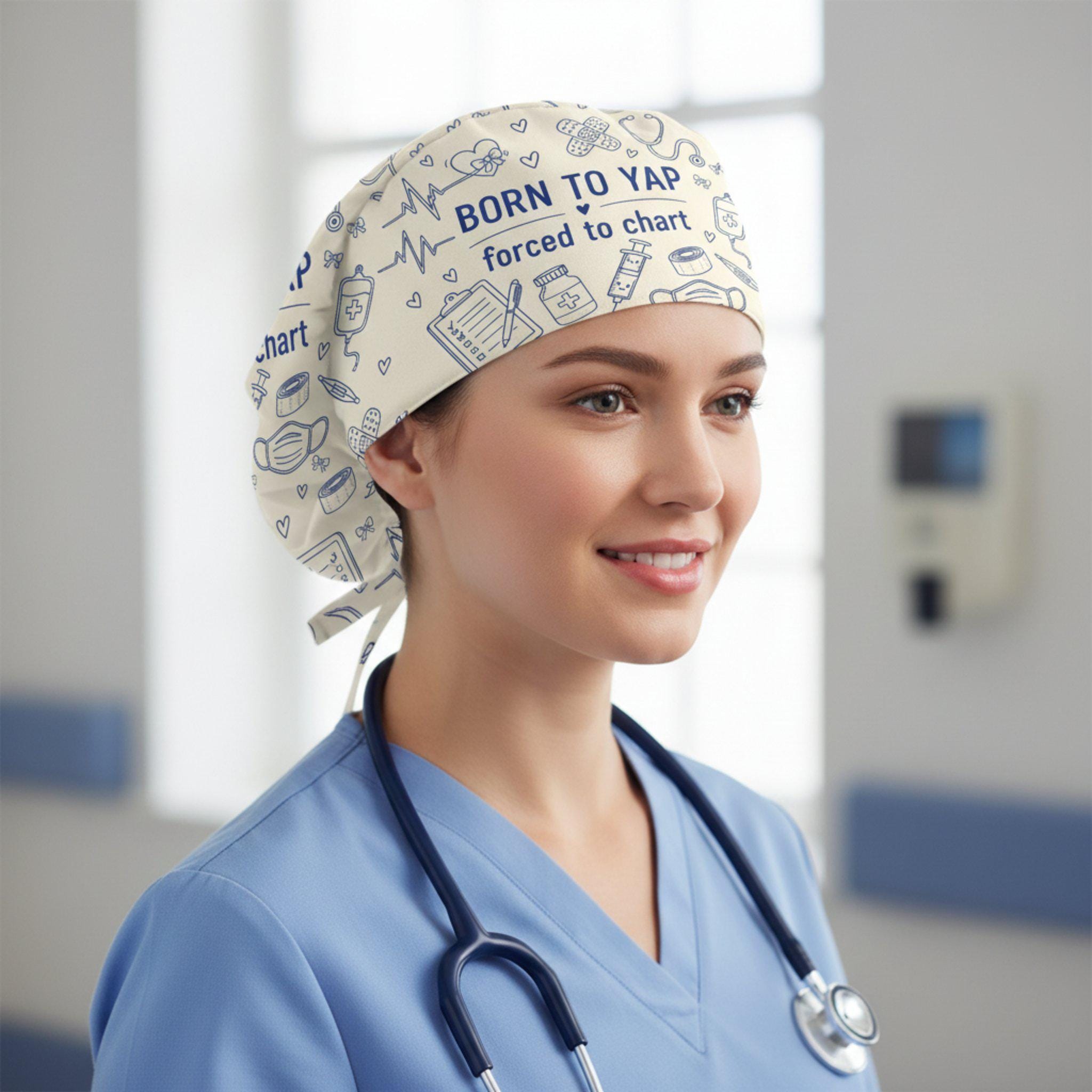 Funny Medical Scrub Cap: Women's Surgical Hat image 2