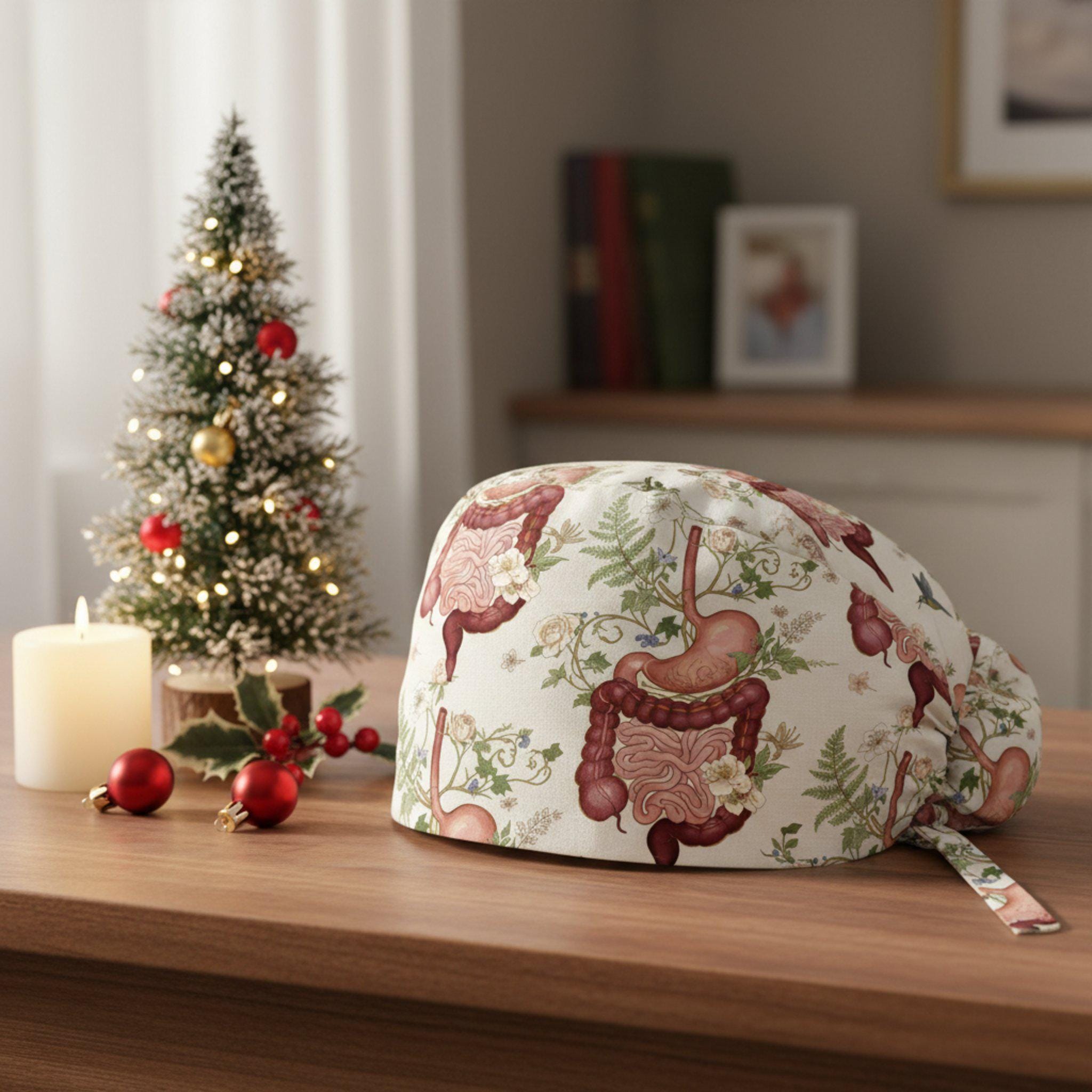 Anatomy Floral Scrub Cap: Women's Medical Surgical Hat image 2