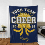 Custom Cheer Team Blanket: Personalized Name Cheerleader Throw image 1