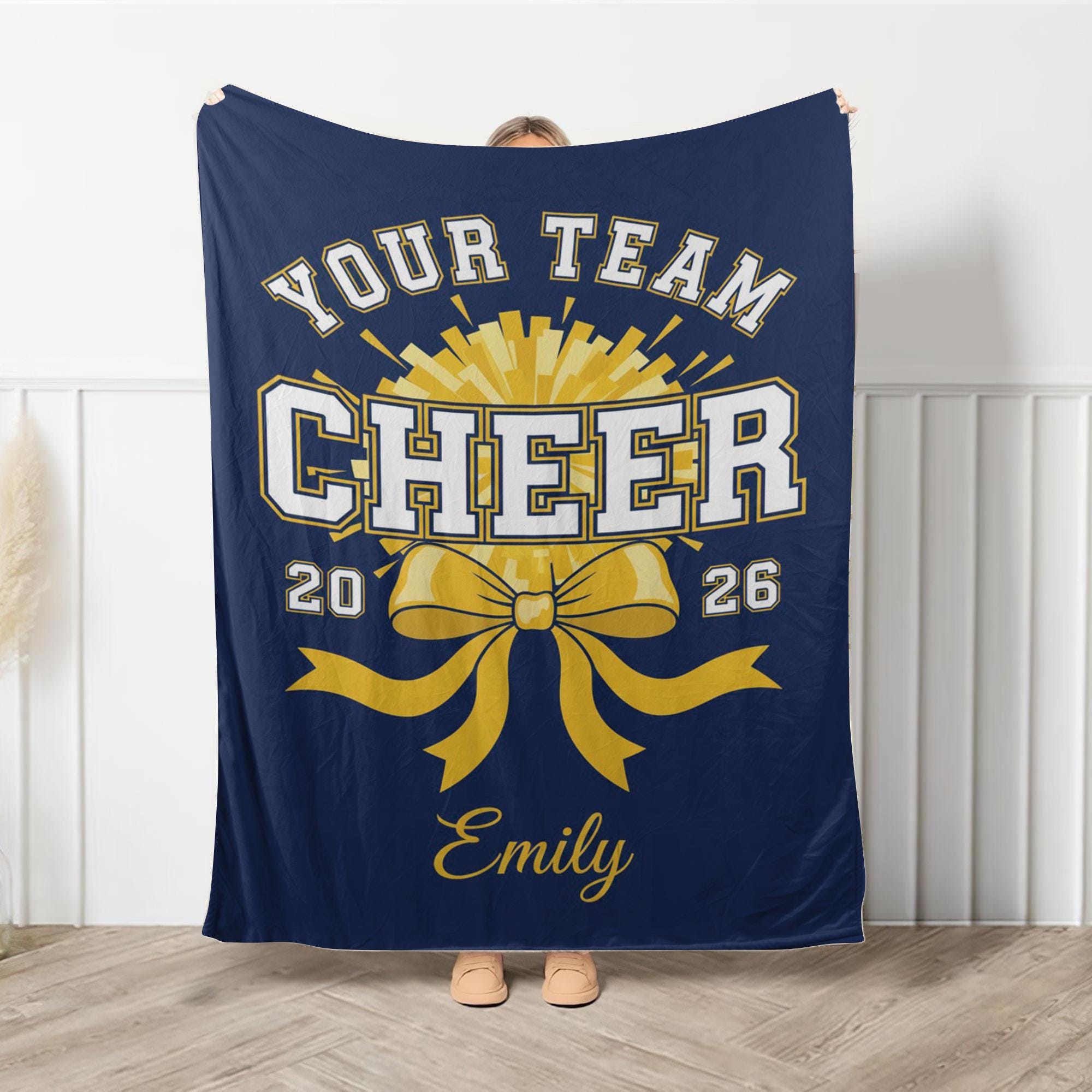 Custom Cheer Team Blanket: Personalized Name Cheerleader Throw image 4
