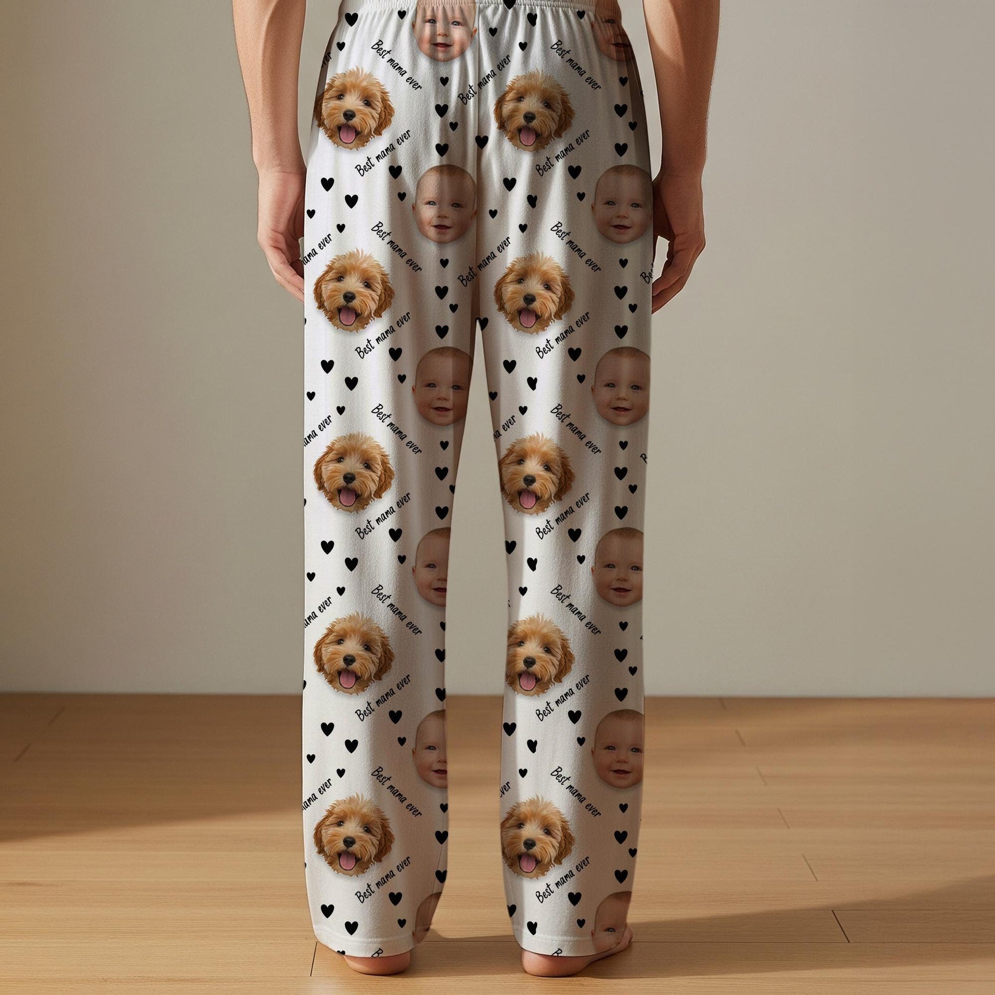 Custom Photo Face Pajama Pants: Personalized Name Print, Personalized Lounge Wear image 8