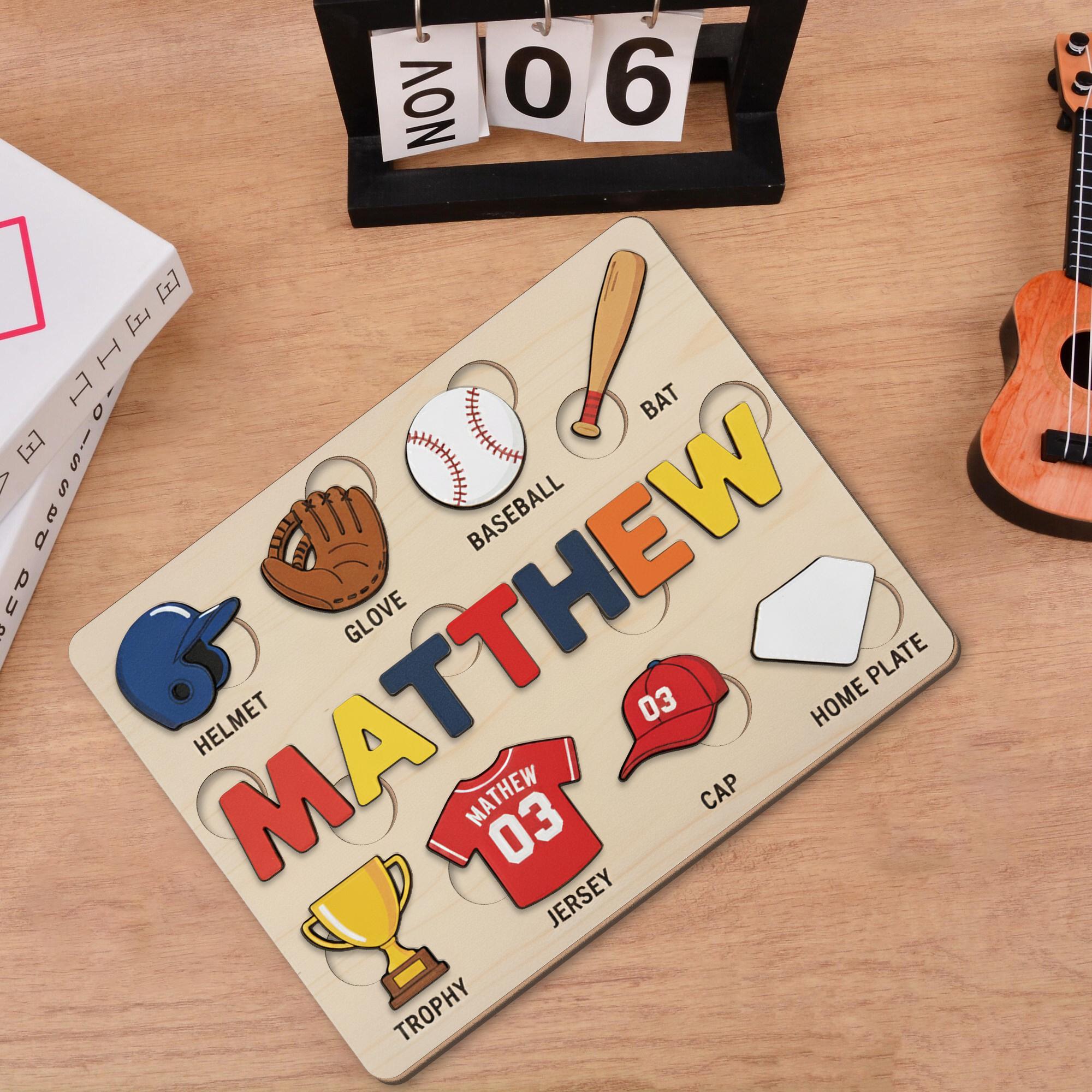 Personalized Baseball Name Puzzle - Custom Sports Theme Gift for Boy Kid image 7