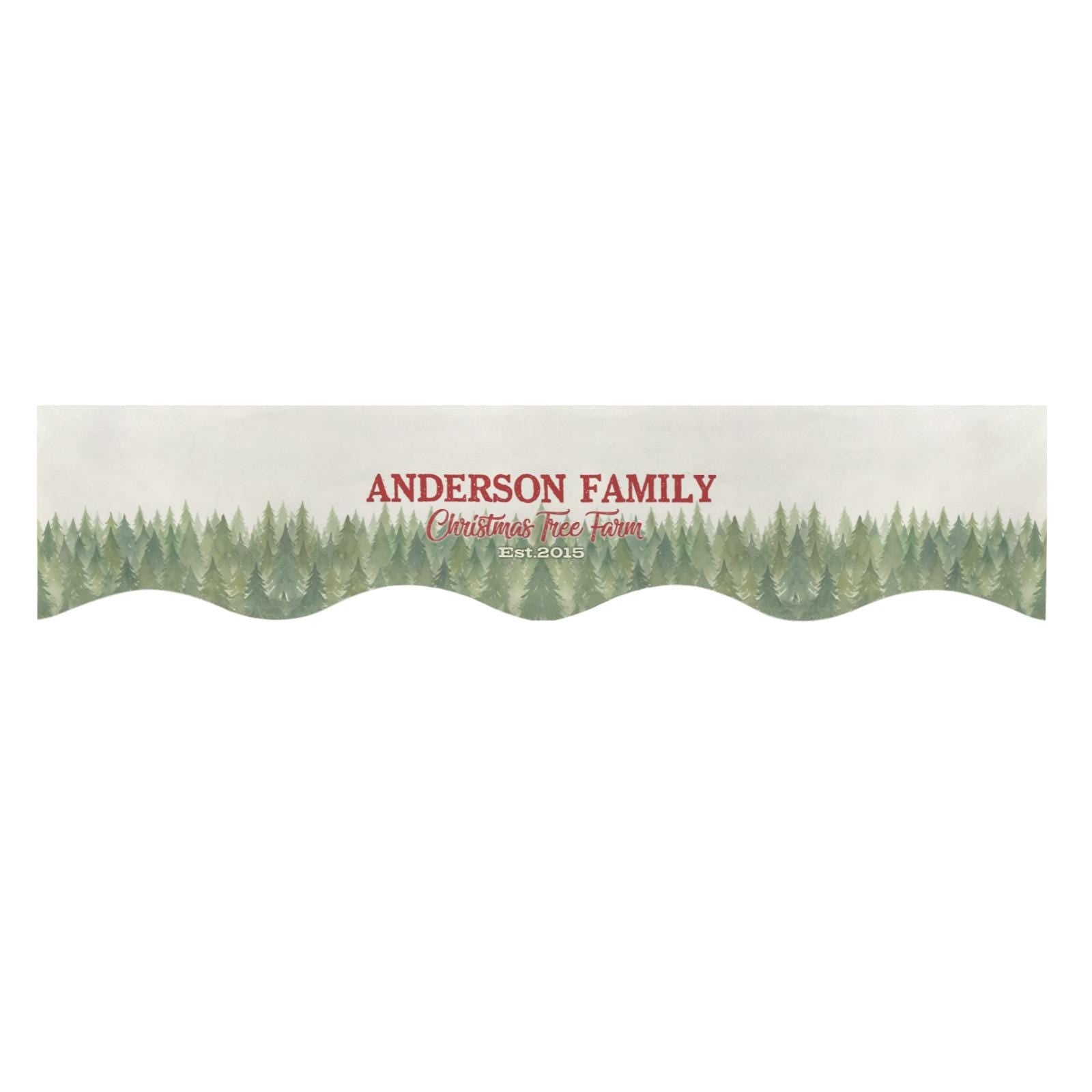 Custom Christmas Tree Farm Fresh Family Fireplace Mantel Scarf: Personalized Holiday Hearth Decor image 8