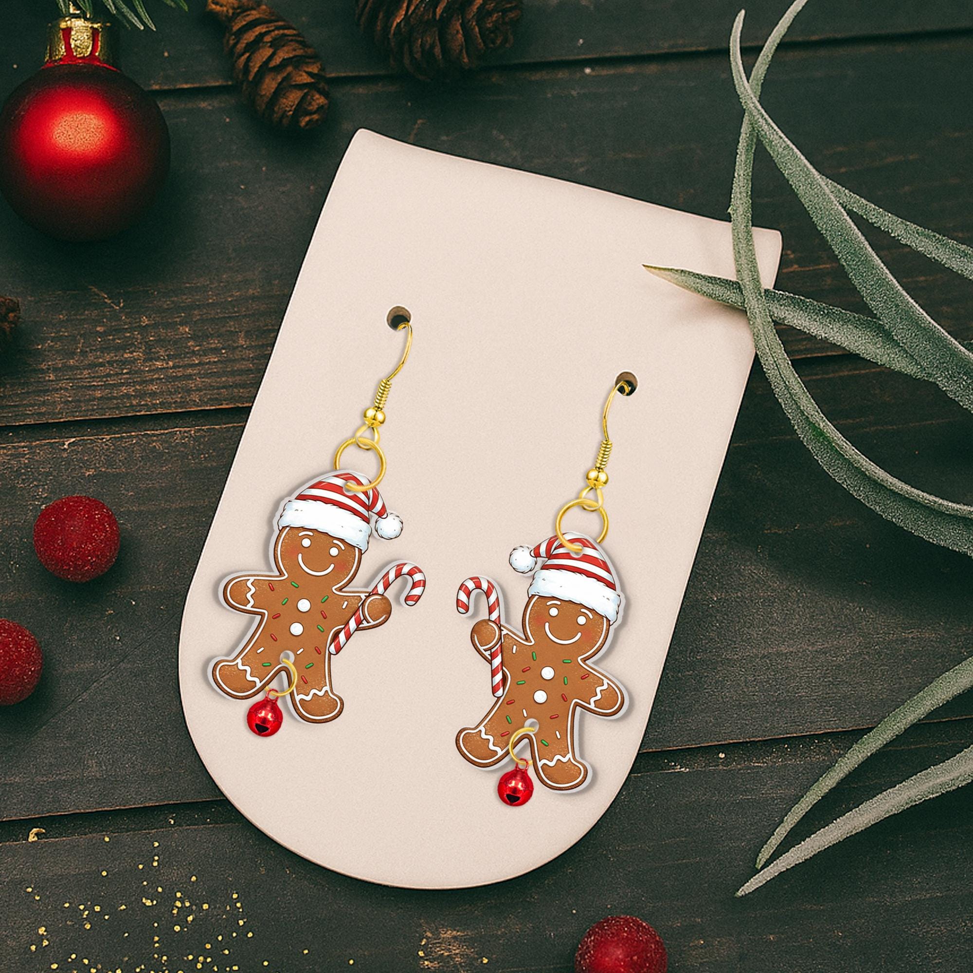 Naughty Gingerbread Earrings: Funny Christmas Dangle Jewelry image 2