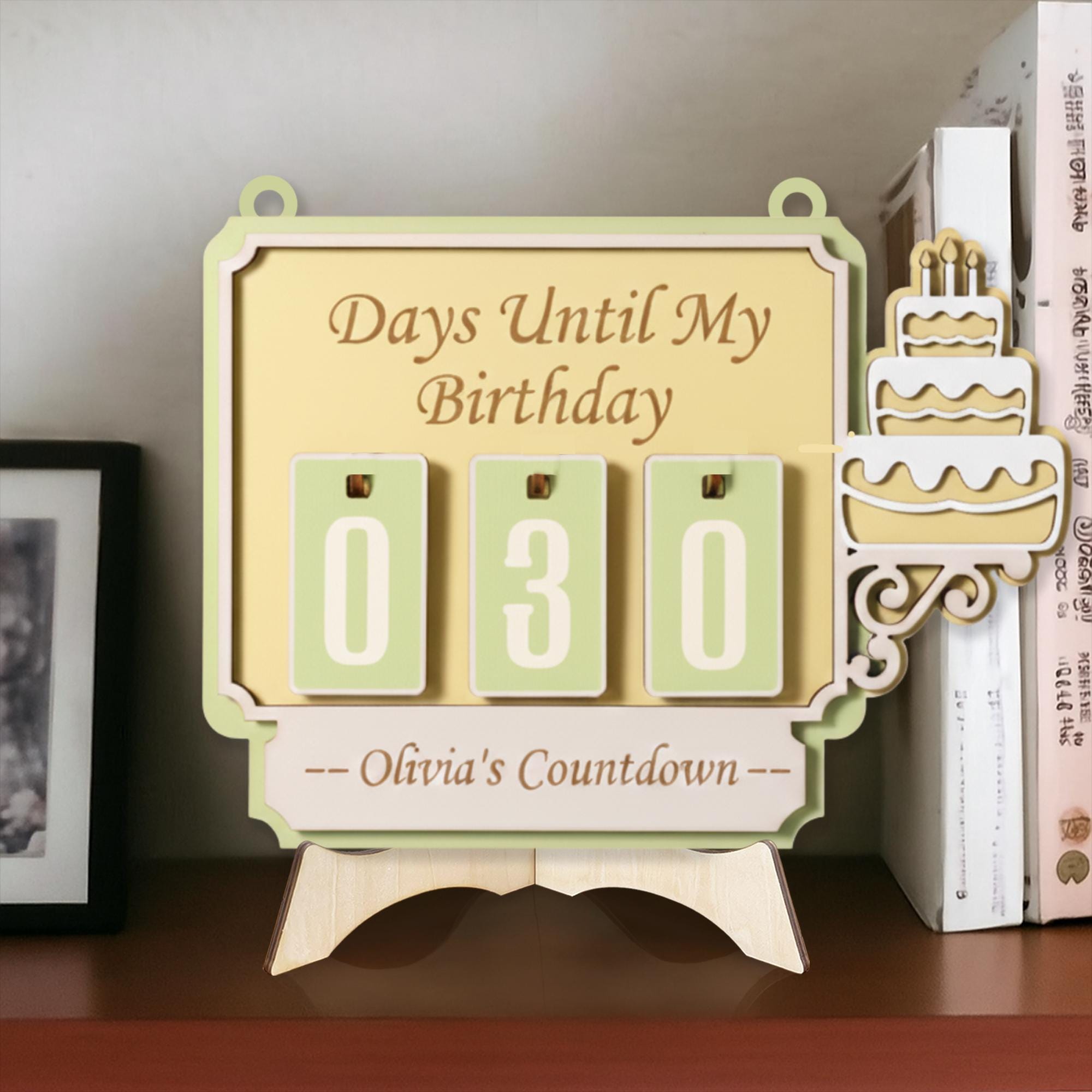 Personalized Birthday Countdown Sign - Custom Days Until My Birthday Tracker image 3