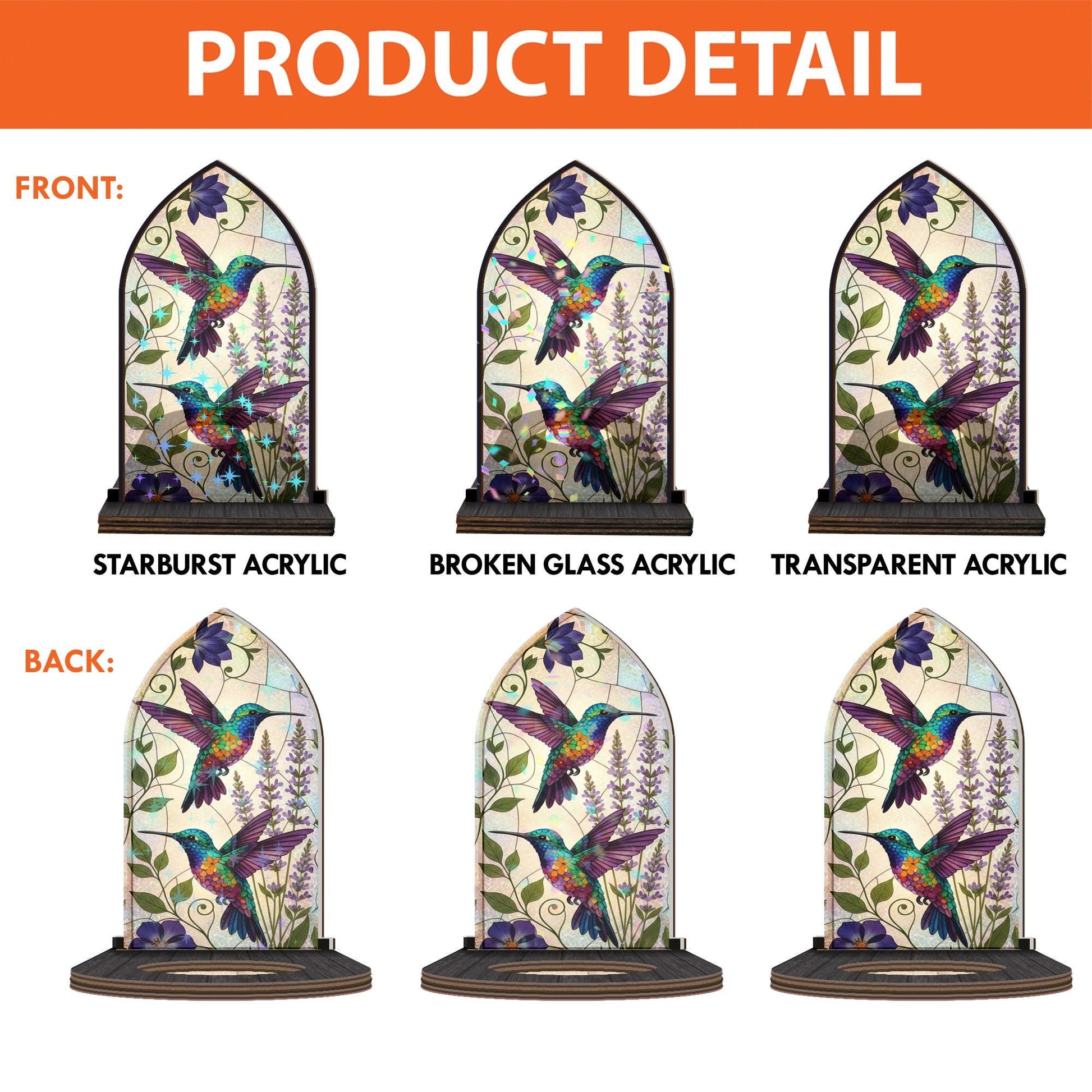 Wooden Candle Holder with Colorful Hummingbirds – Nature Decor Gift for Bird Lovers image 6