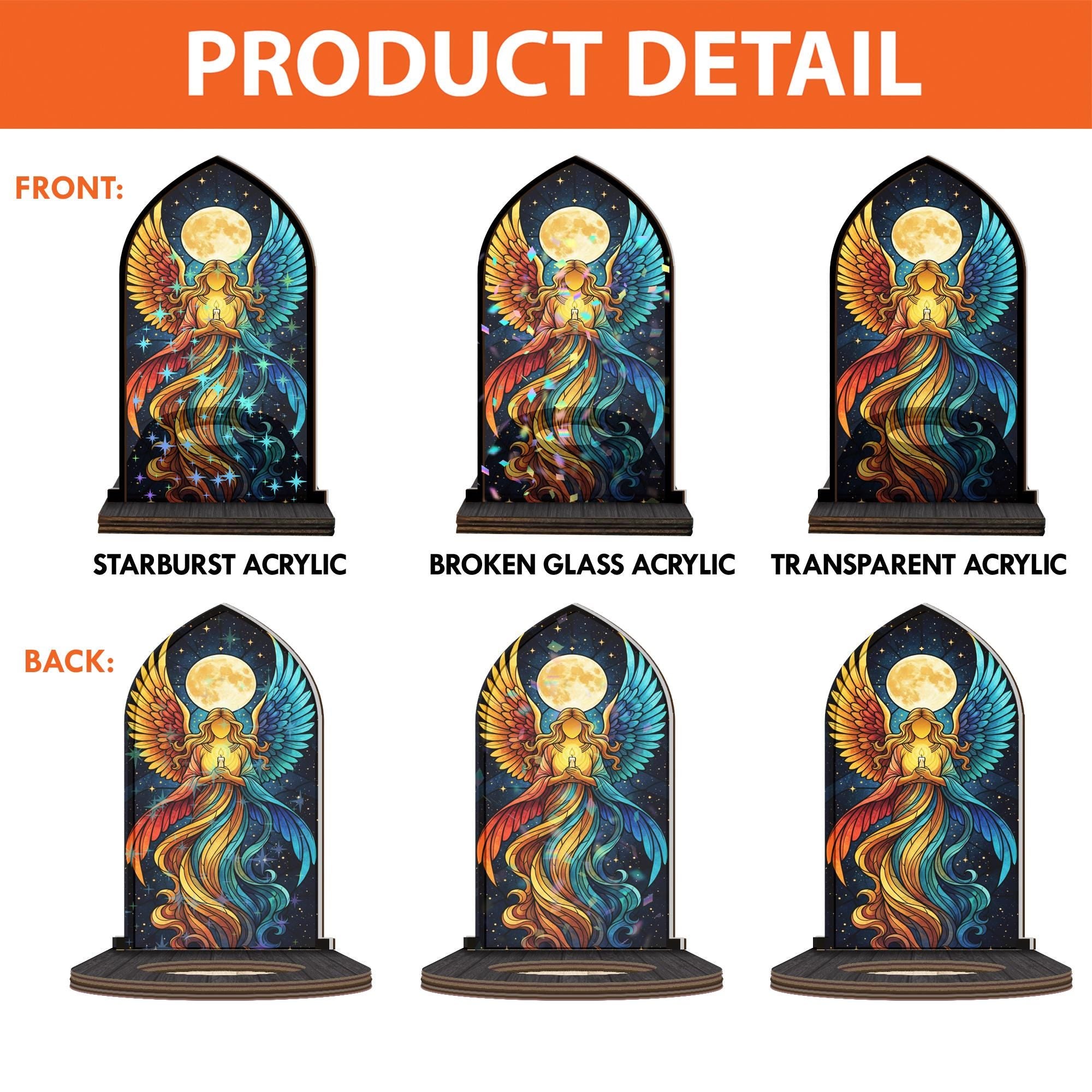 Angel Wings Candle Holder: Rustic Wooden Suncatcher image 6