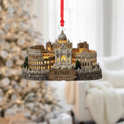 Custom Rome Landmark Acrylic Ornament: Sophisticated 2025 Travel Keepsake image 1