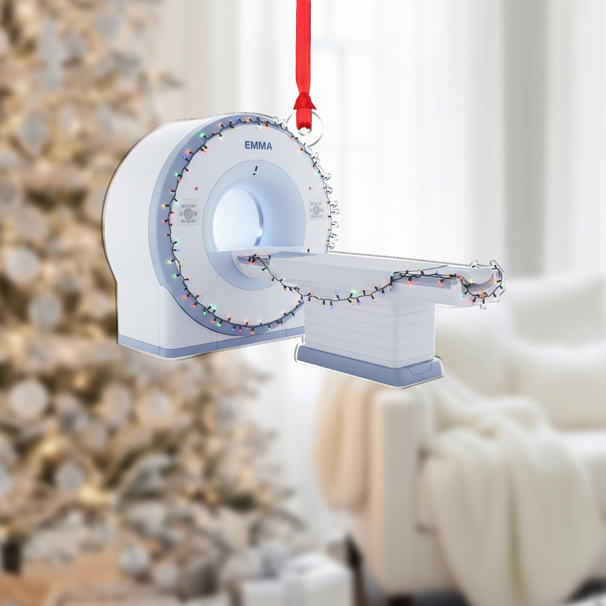 Customized MRI Machine Ornament: Holiday Medical Tech Keepsake, Funny Radiology Gift image 1