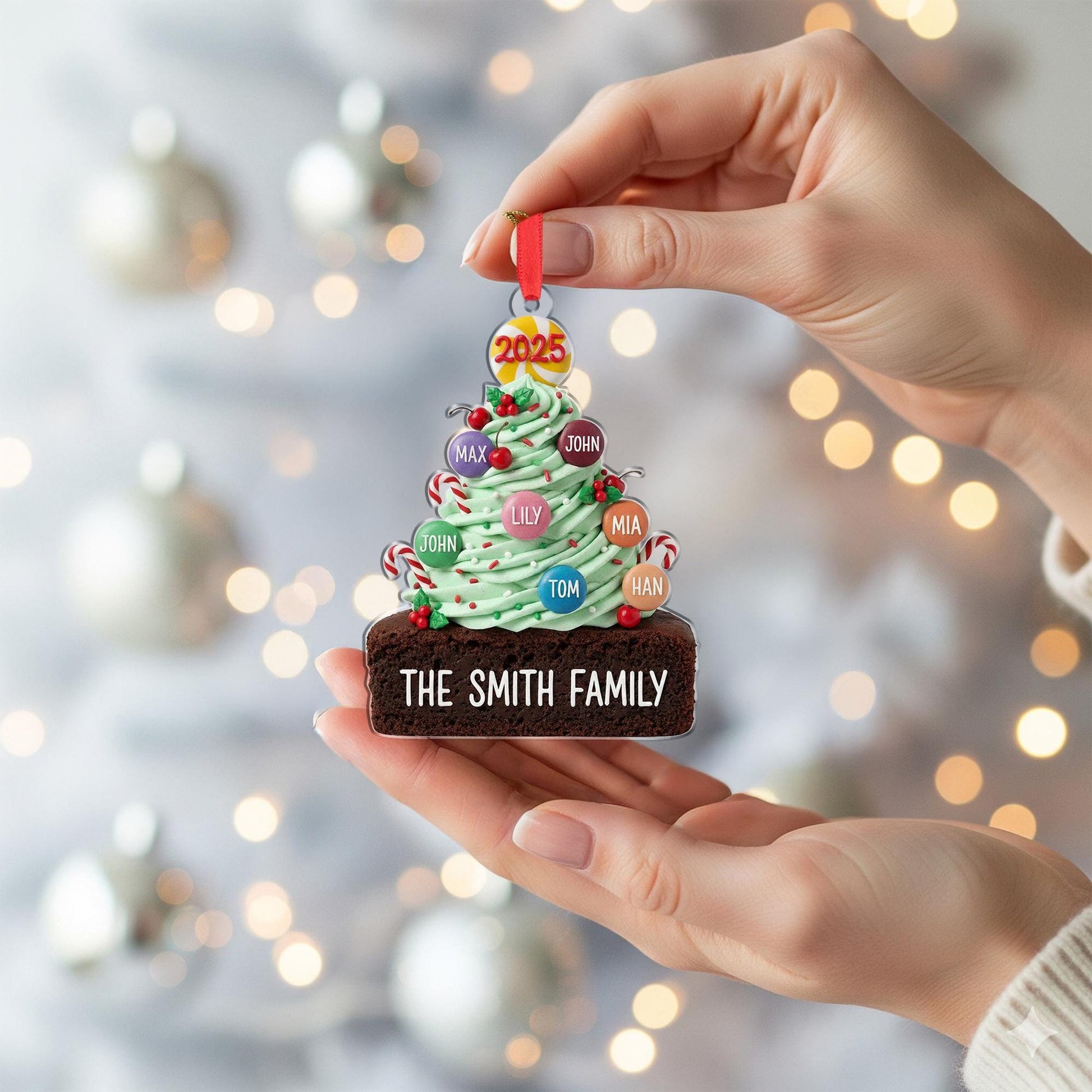 Personalized Family Name Ornament – Christmas Tree Decoration with Names, 2025 Holiday Keepsake for Families image 5