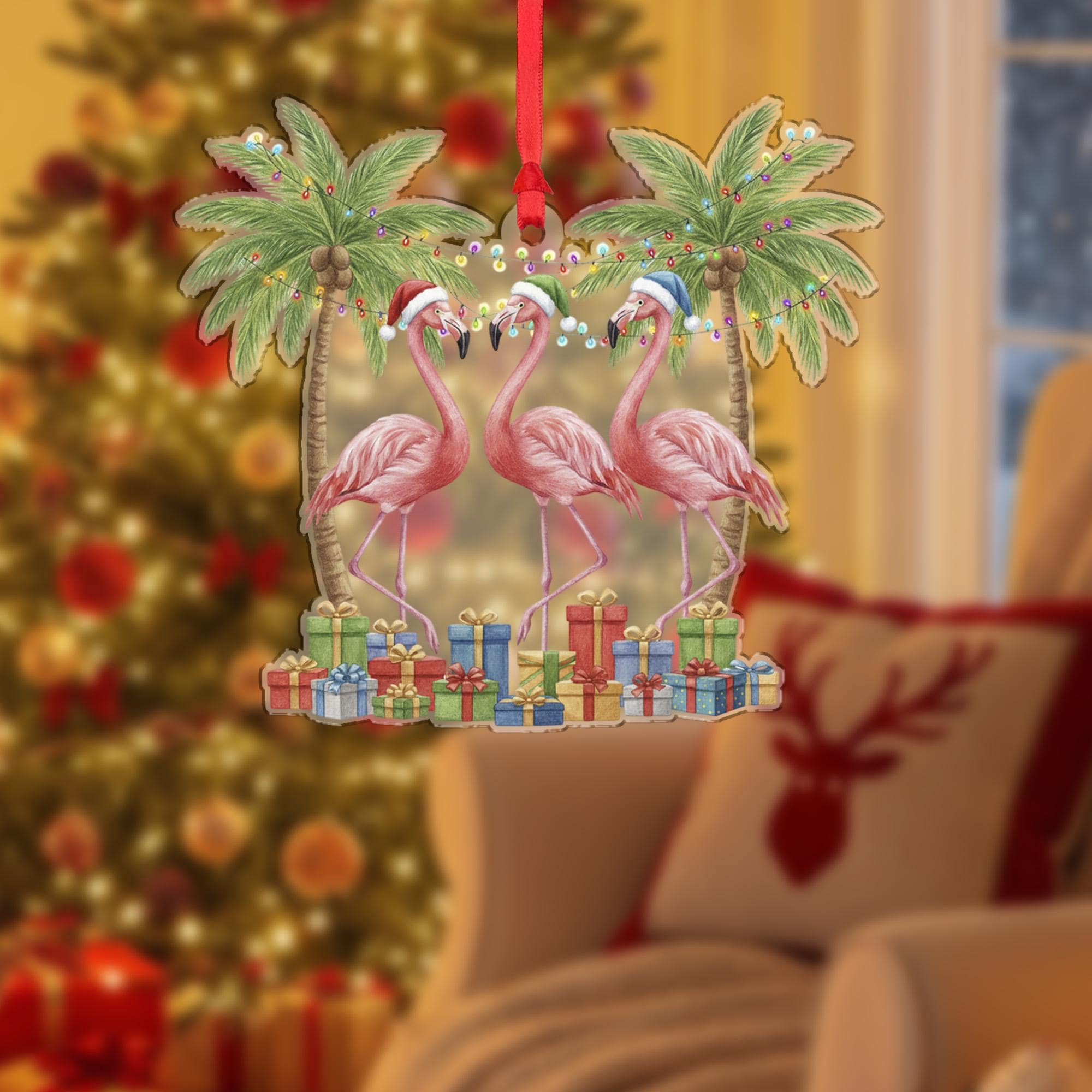Tropical Flamingo Ornament – Coastal Christmas Decoration, Beach Holiday Tree Keepsake image 7