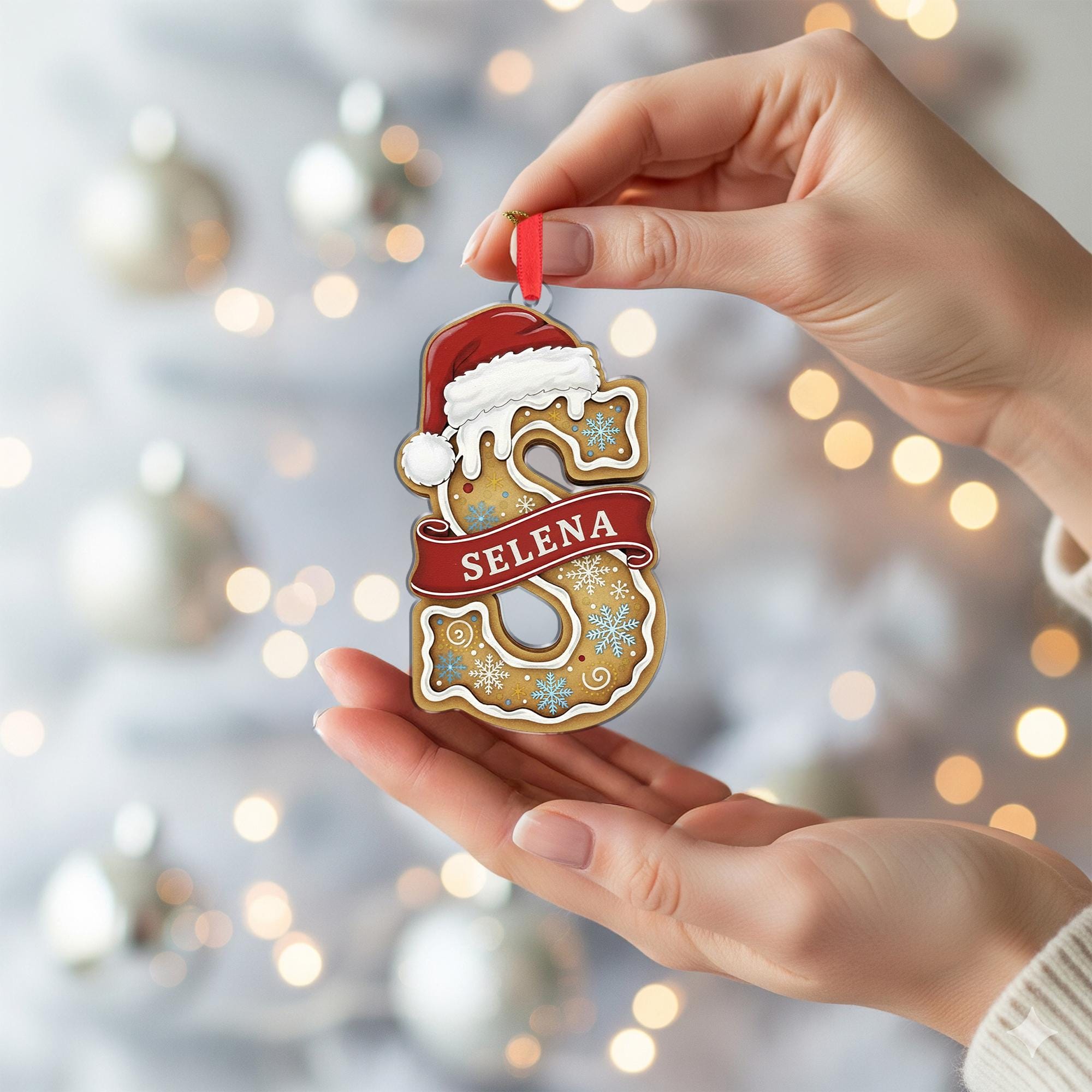 Personalised Gingerbread Initial Ornament – Christmas Tree Hanging Decoration 2025 image 6