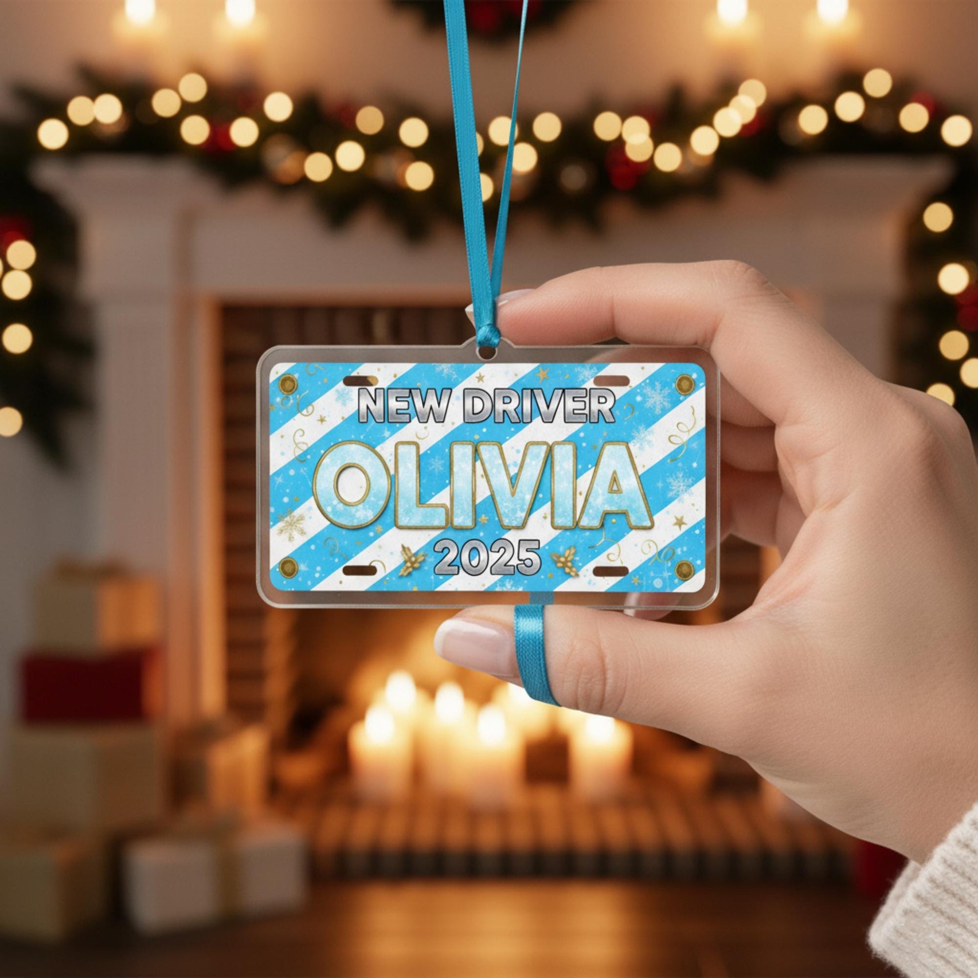 Custom New Driver Ornament – Personalized License Plate Christmas Tree Decoration 2025 Keepsake image 5