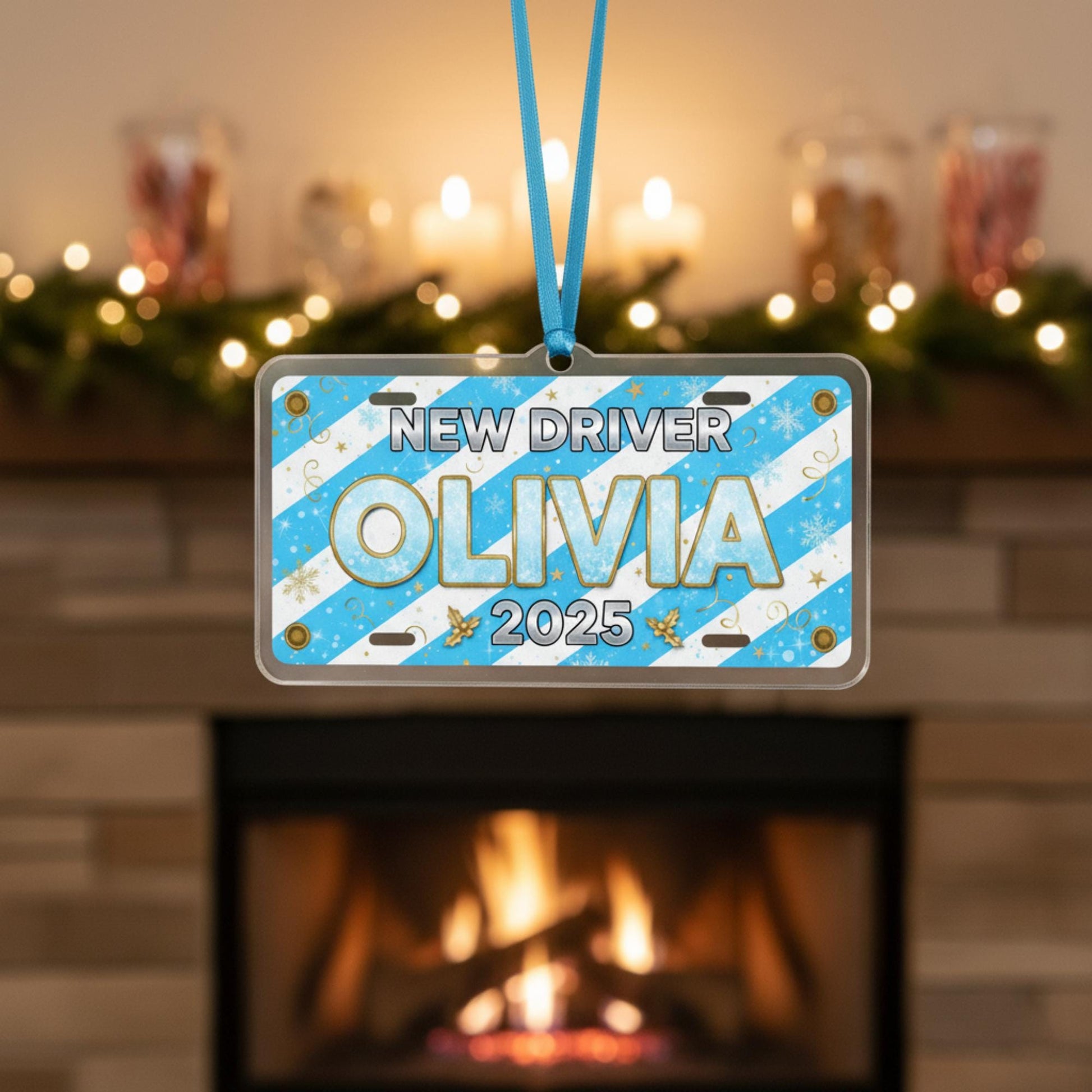 Custom New Driver Ornament – Personalized License Plate Christmas Tree Decoration 2025 Keepsake image 3