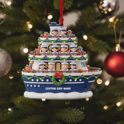 Family Cruise Ship Ornament: Personalized Christmas Ornament, Custom Name Keepsake image 1