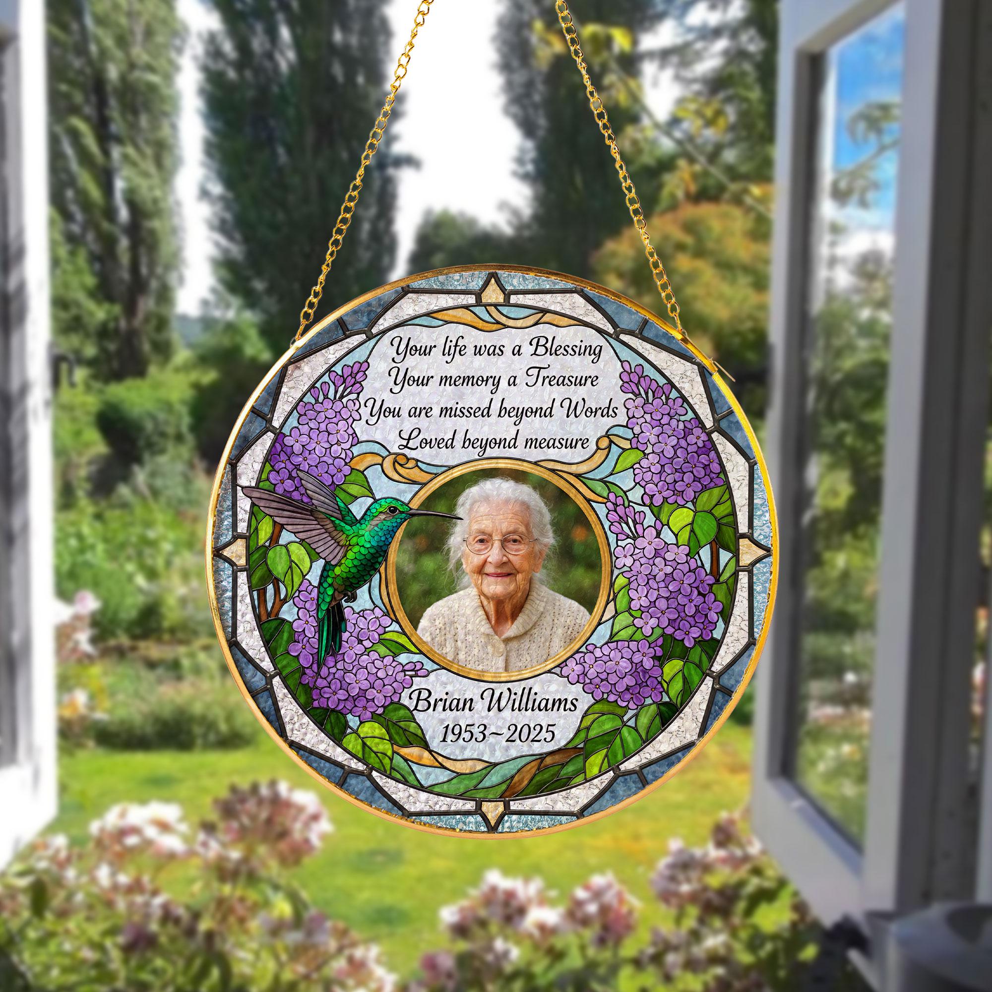 Custom Funeral Memory Glass Sign – Personalized Keepsake Celebration of Life image 3