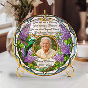 Custom Funeral Memory Glass Sign – Personalized Keepsake Celebration of Life image 1