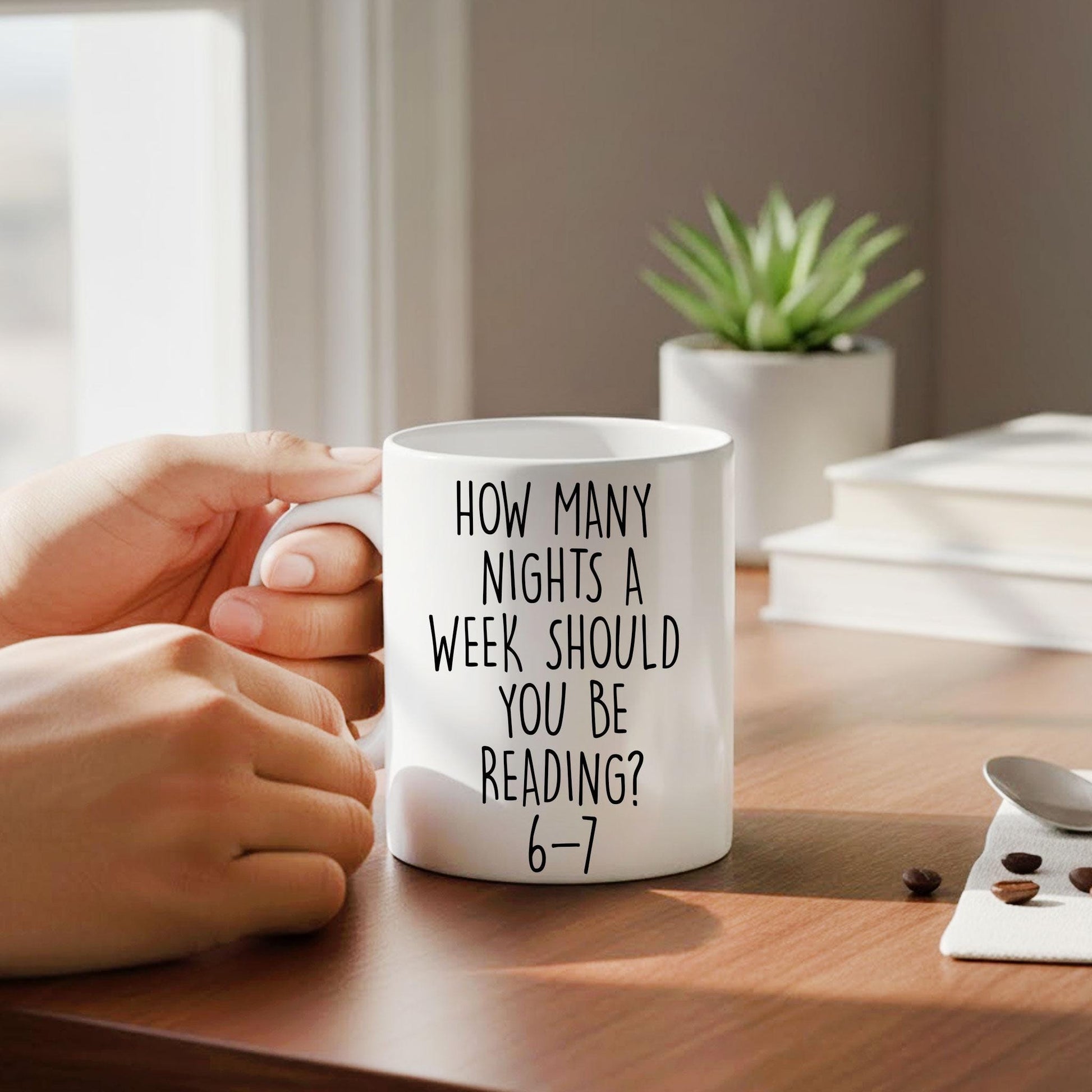 Funny Reading 6–7 Mug: Viral 67 Meme Coffee Cup for Teachers, Librarians & Bookworms image 2