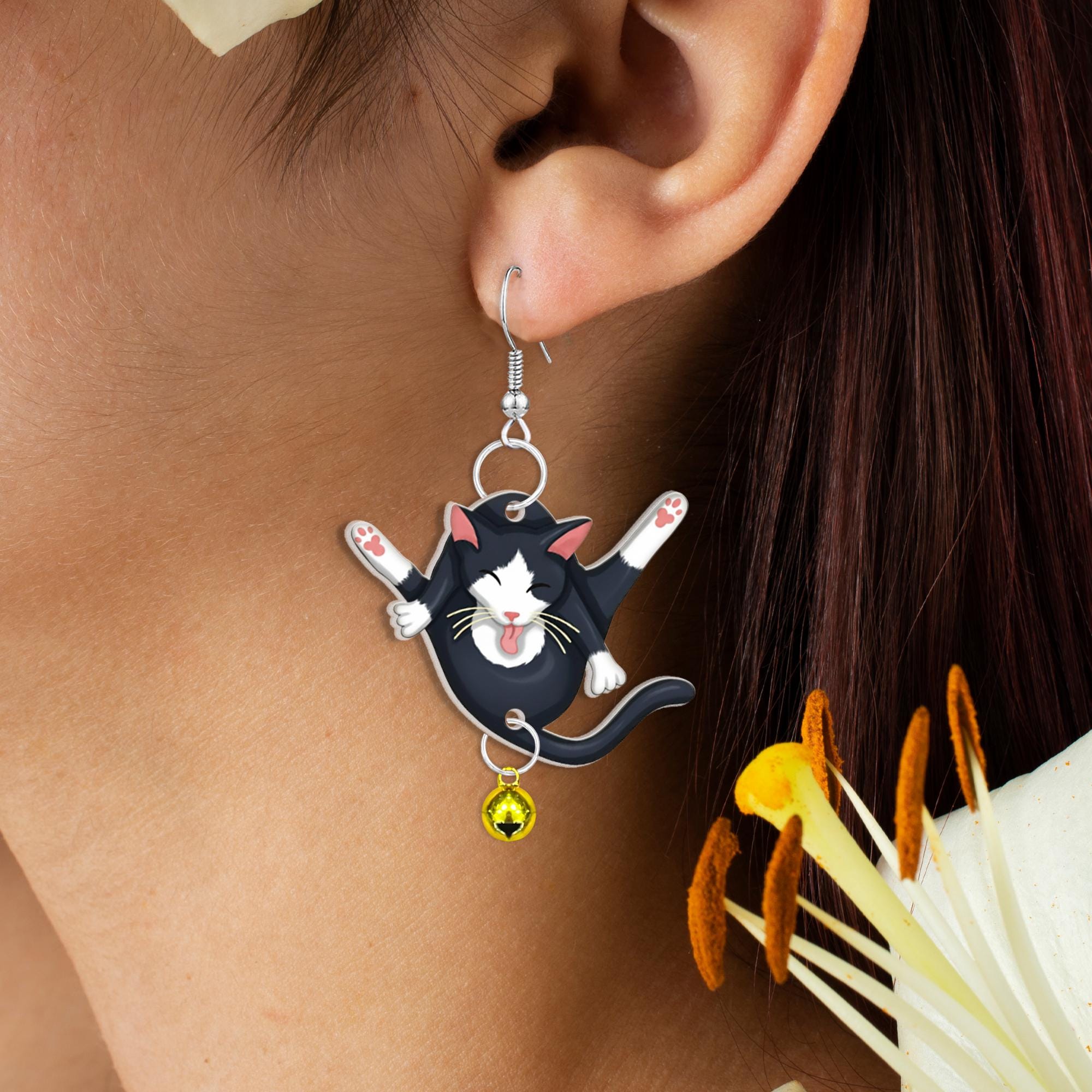 Custom Cat Breed Dangle Earrings: Funny Pet Design Jewelry image 4